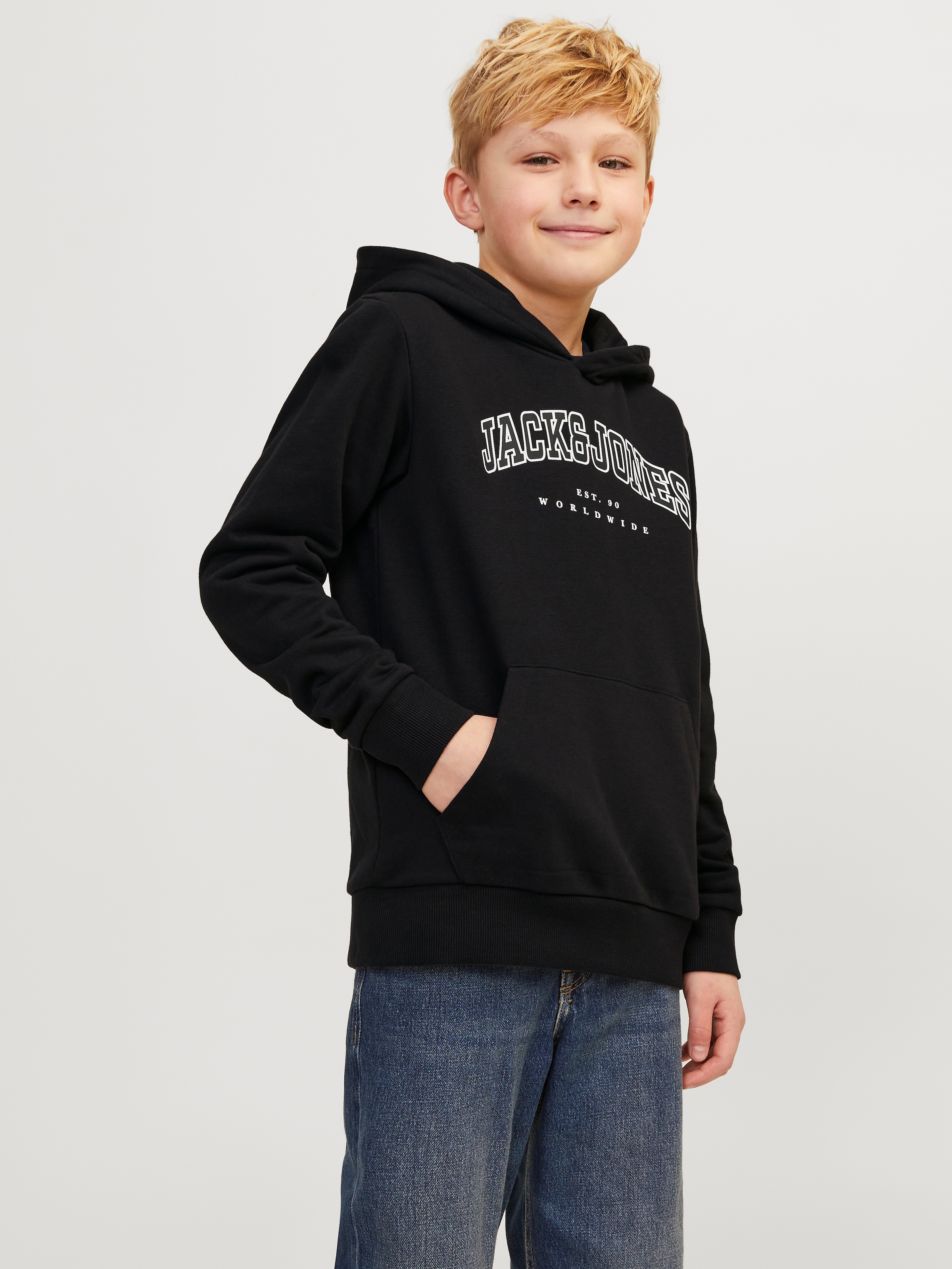 Jack & Jones Junior Kapuzensweatshirt "JJECALEB VARSITY SWEAT HOOD NOOS JNR"
