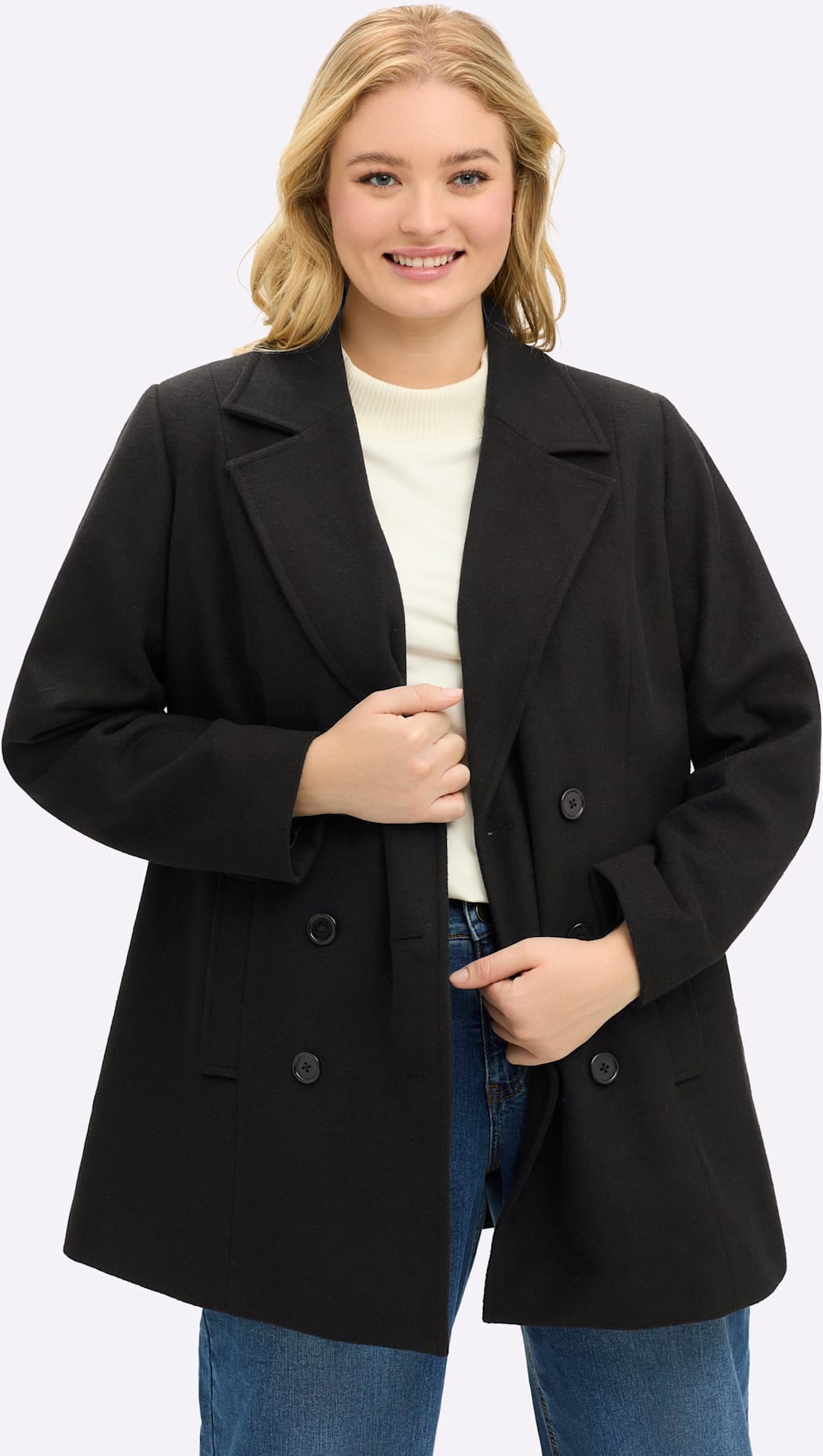 Sheego Cabanjacke ohne Kapuze