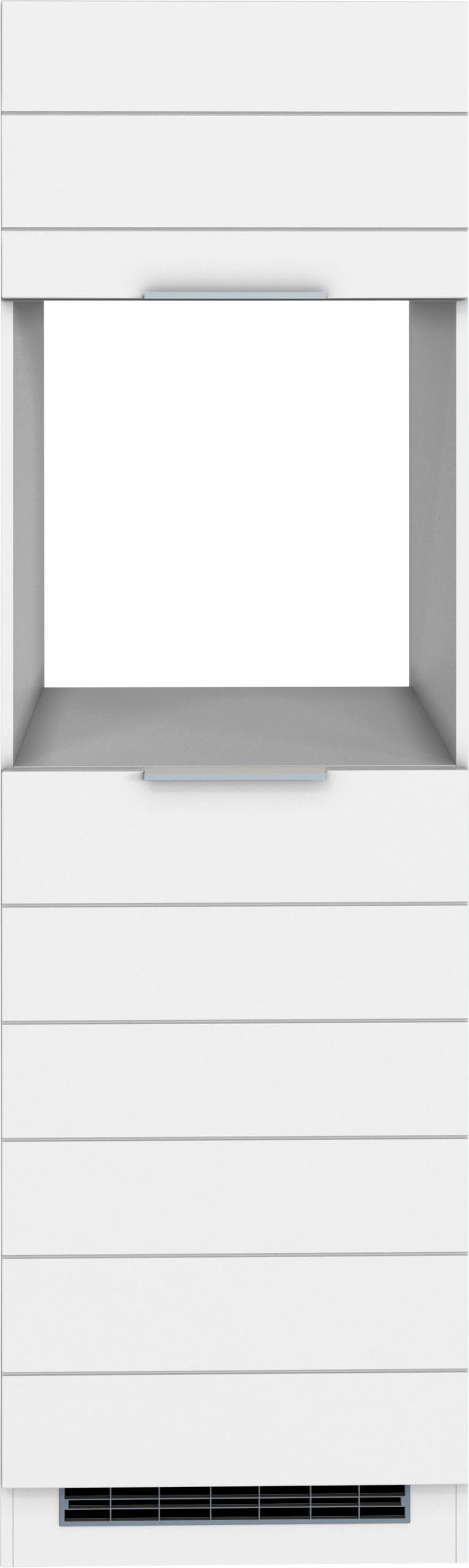 KOCHSTATION Backofenumbauschrank "KS-Luhe" 60 cm breit, hochwertige MDF-Fronten mit waagerechter Lisene