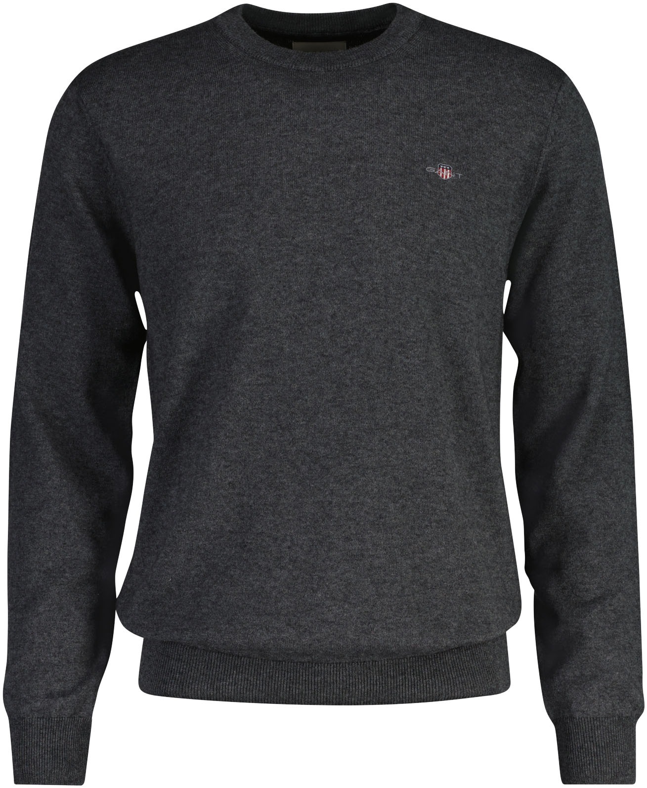 Gant Rundhalspullover »CTN/WO C-NECK«, mit Logostickerei