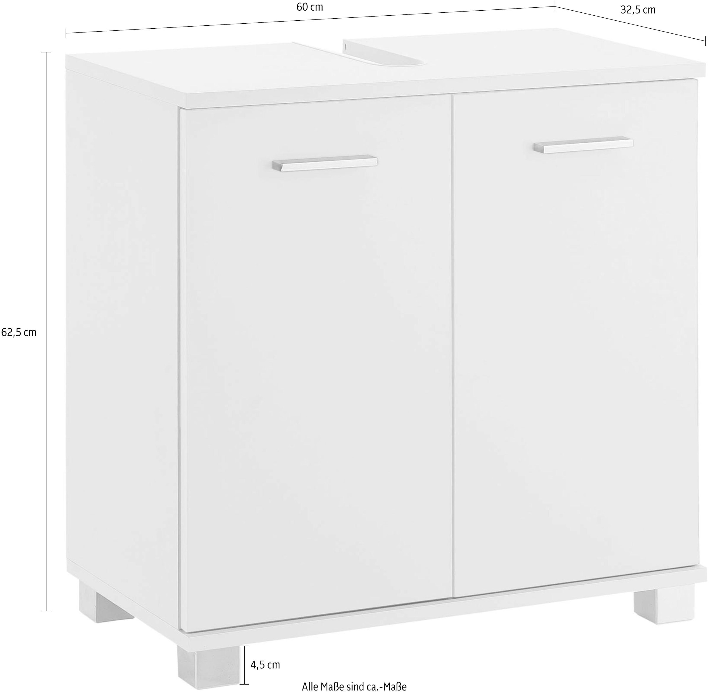 Schildmeyer Waschbeckenunterschrank »Lumo«, Breite 60 cm, mit 2 Türen &  Metallgriffen online kaufen | Jelmoli-Versand