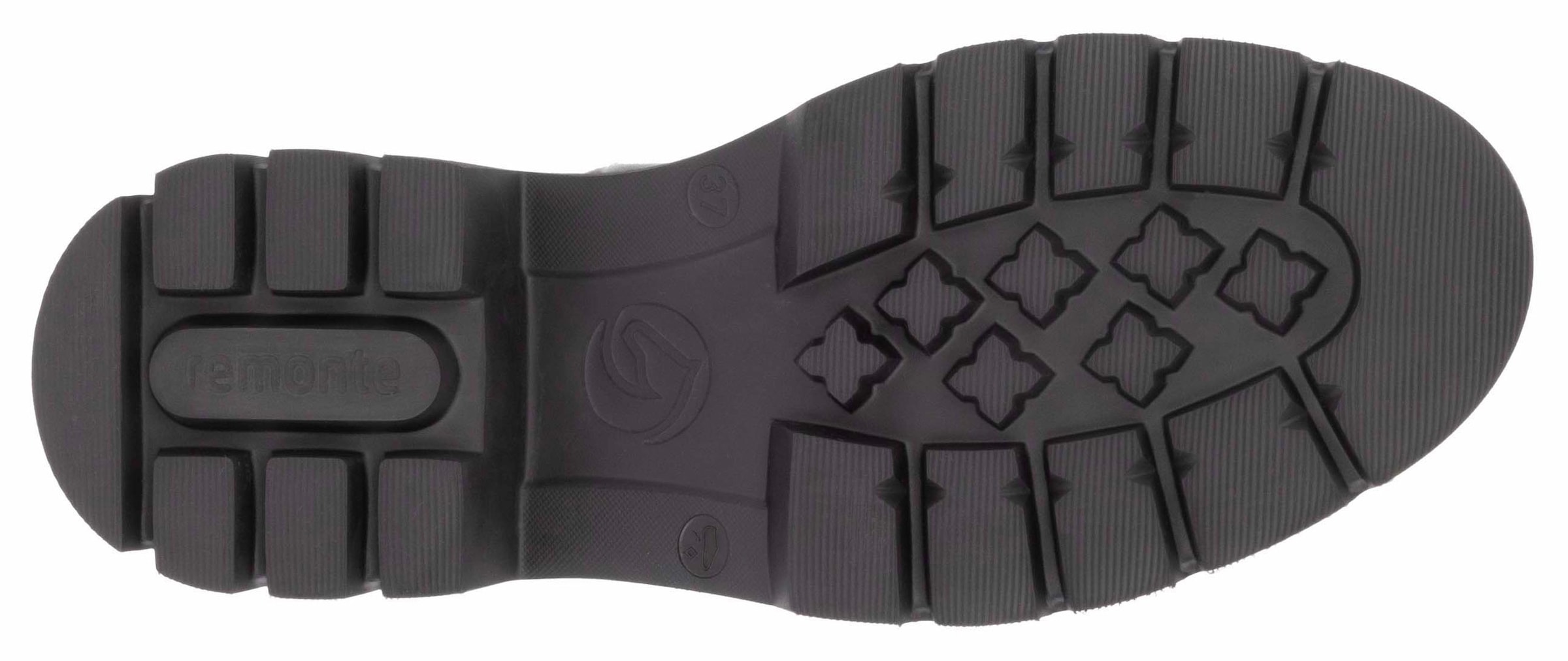 Remonte Winterstiefelette, Blockabsatz, Winterboots, Schnürboots mit Innenreissverschluss