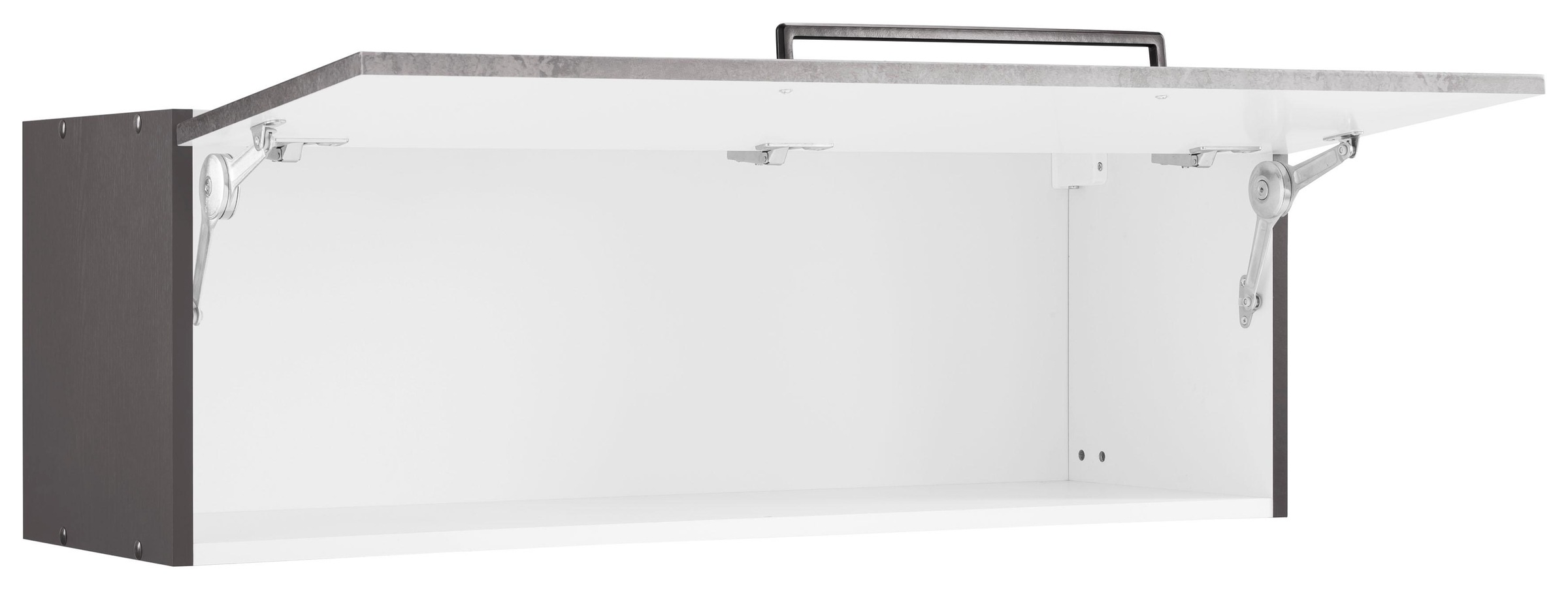 KOCHSTATION Klapphängeschrank »KS-Tulsa«, 100 cm breit, mit 1 Klappe, schwarzer Metallgriff, MDF Front