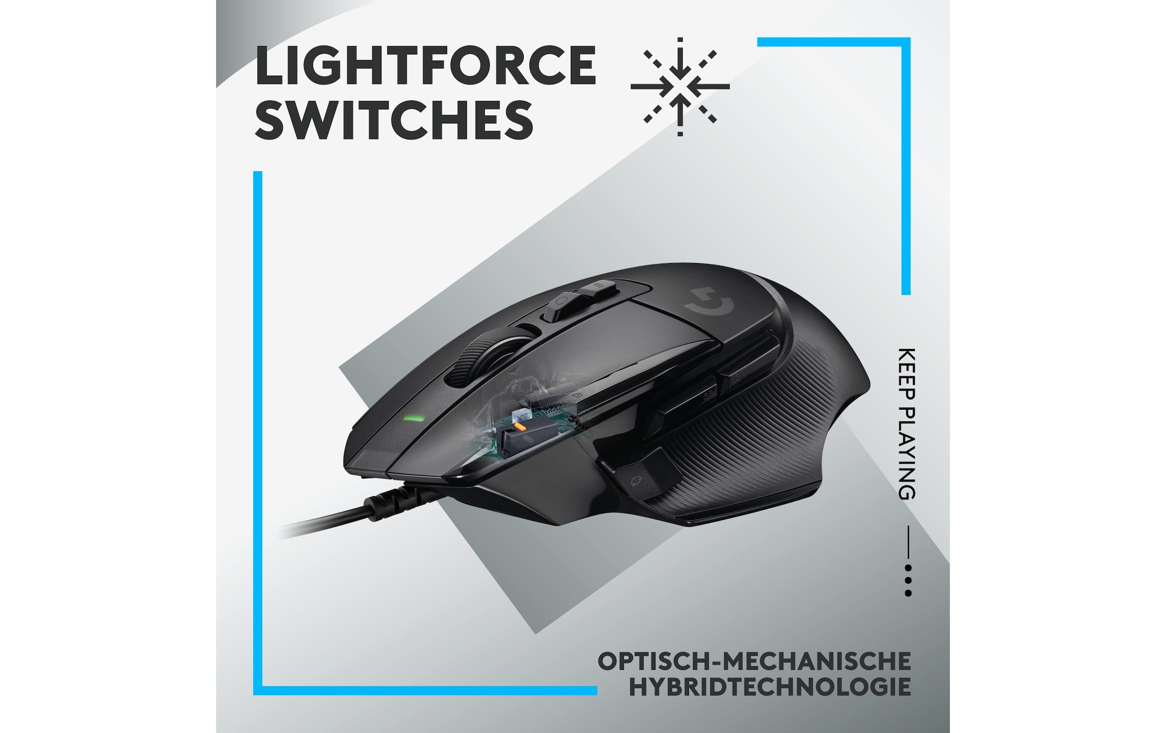 Logitech Gaming-Maus »G502 X Schwarz«, kabelgebunden