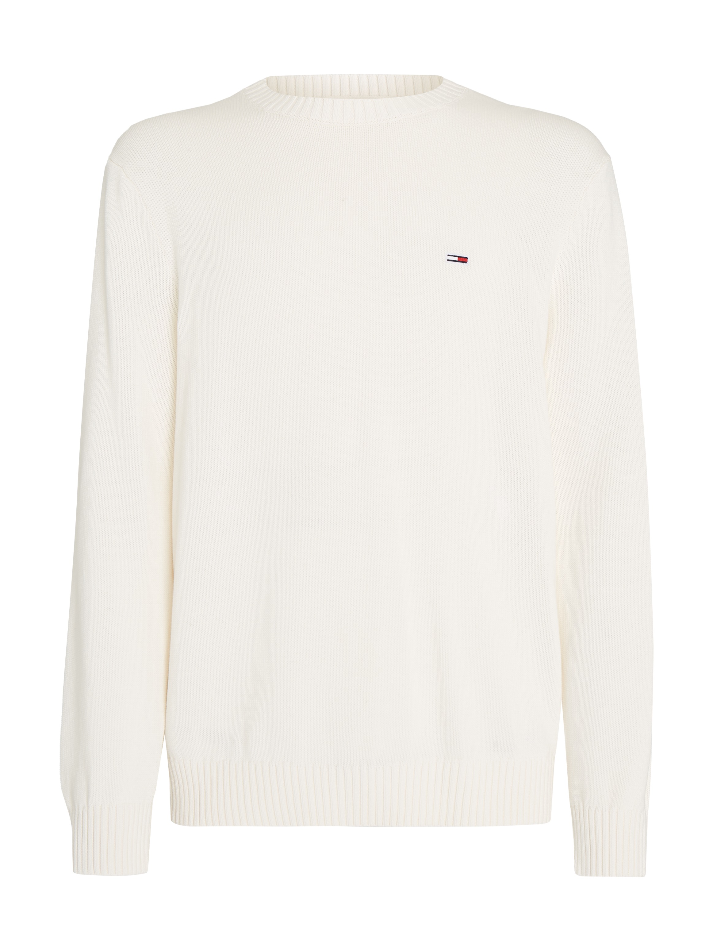 Tommy Jeans Strickpullover »TJM SLIM ESSNTLS C-NECK SWEATER«, mit Markenlogo auf der Brust