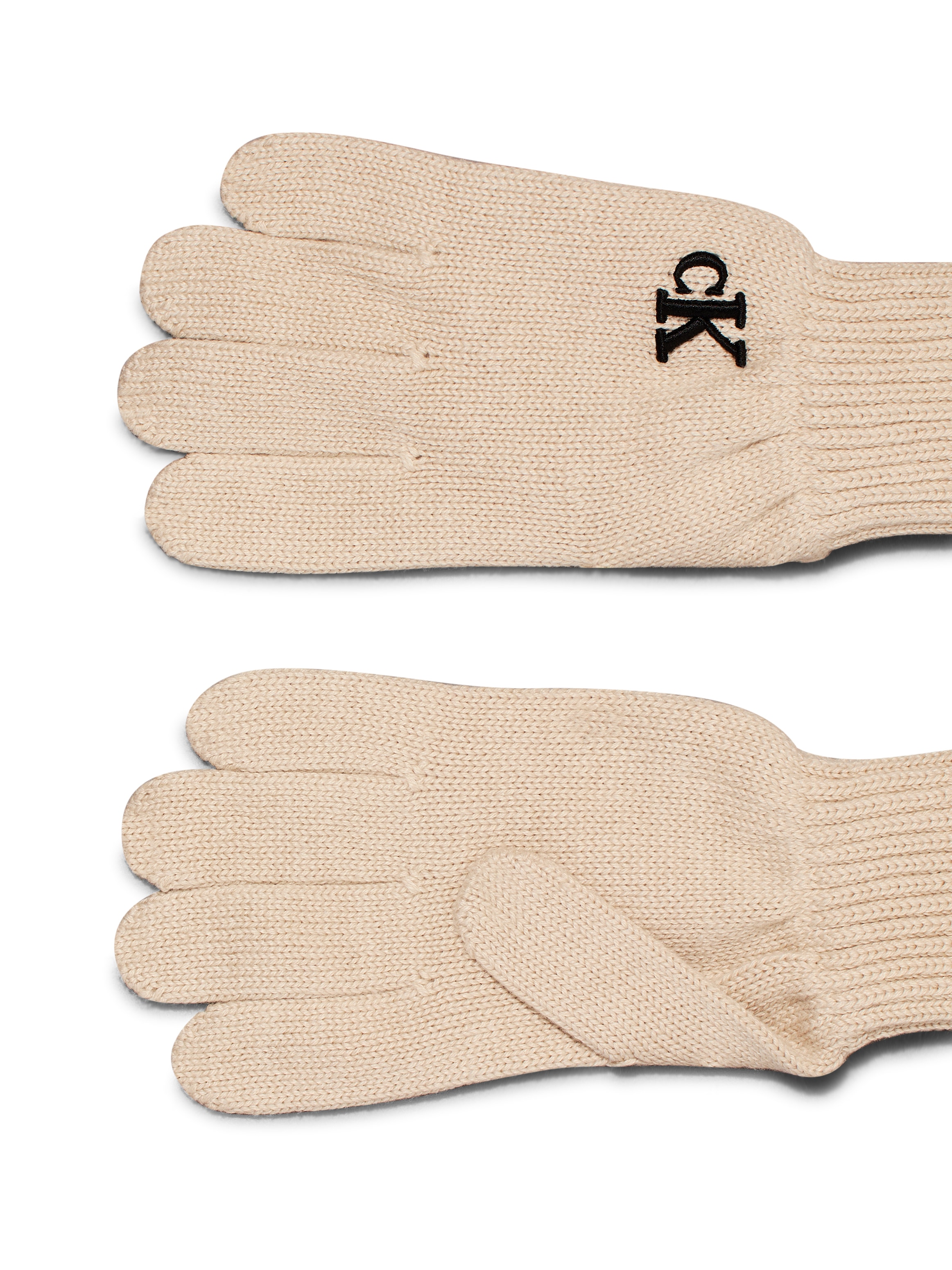 Calvin Klein Jeans Strickhandschuhe »SEASONAL POM POM GLOVES«, mit Logostickerei