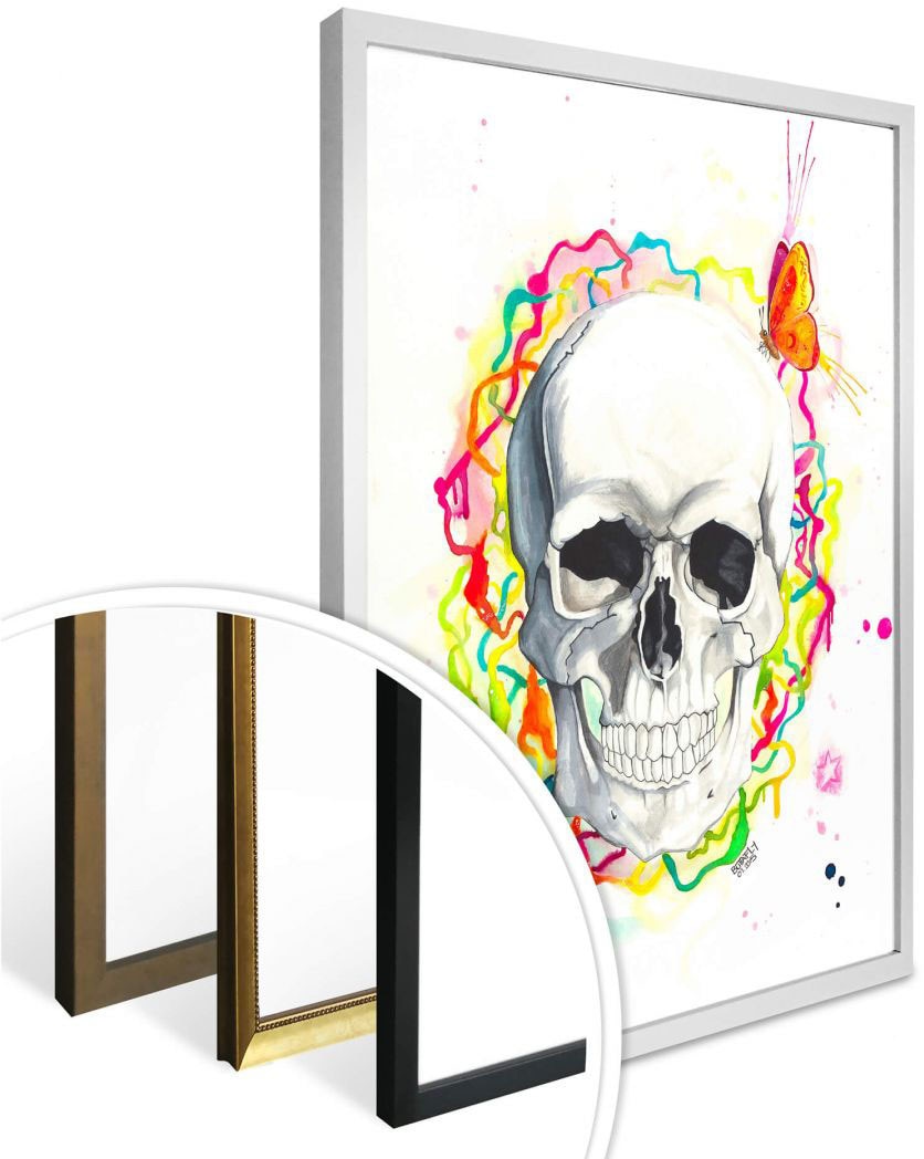 Wall-Art Poster »Skull«, Schriftzug, (1 St.), Poster, Wandbild, Bild,  Wandposter online shoppen | Jelmoli-Versand