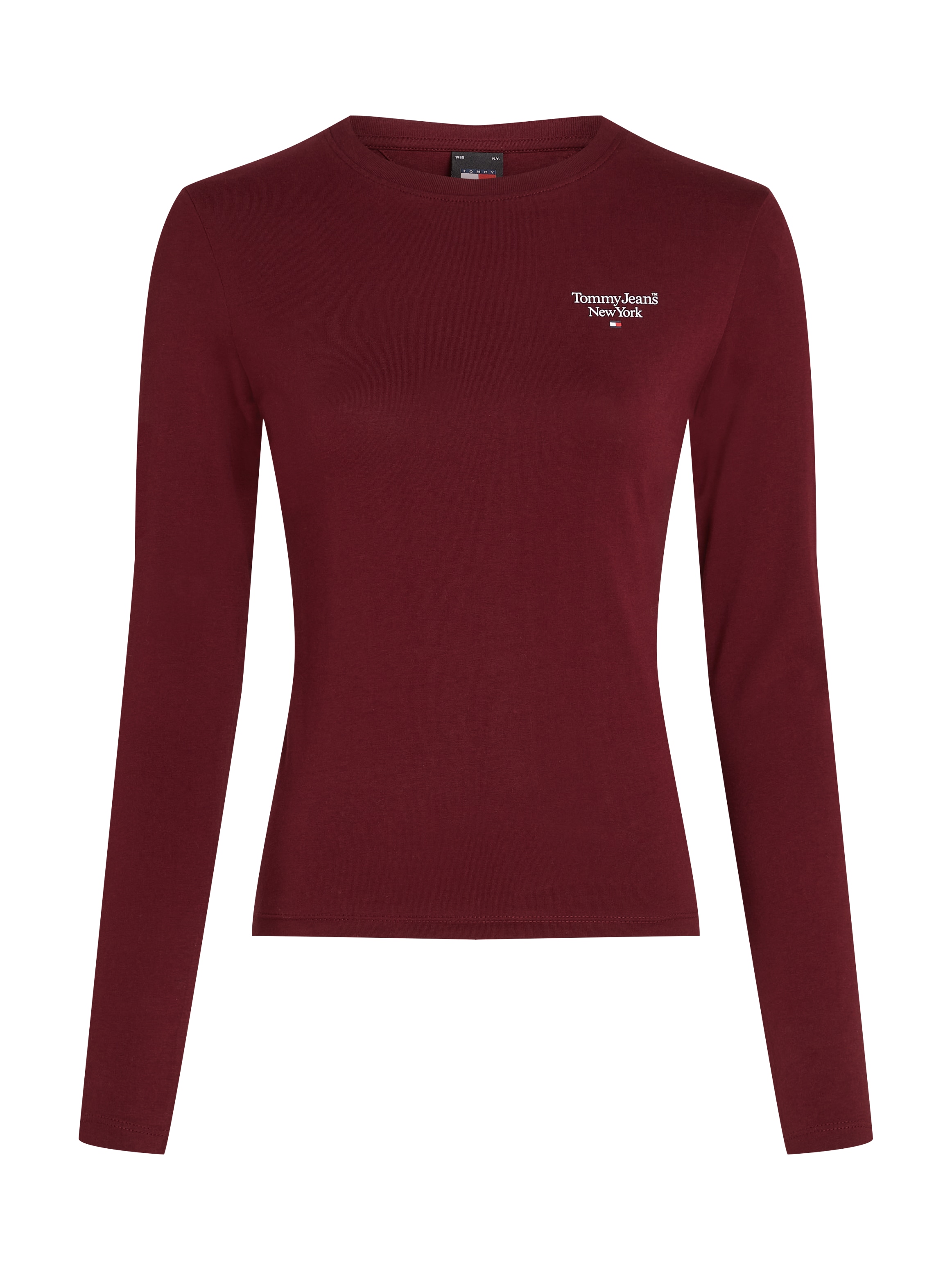 Tommy Jeans Curve T-Shirt »TJW SLIM ESSENTIAL LOGO 2 LS EXT«, in Grossen Grössen mit Logoschriftzug