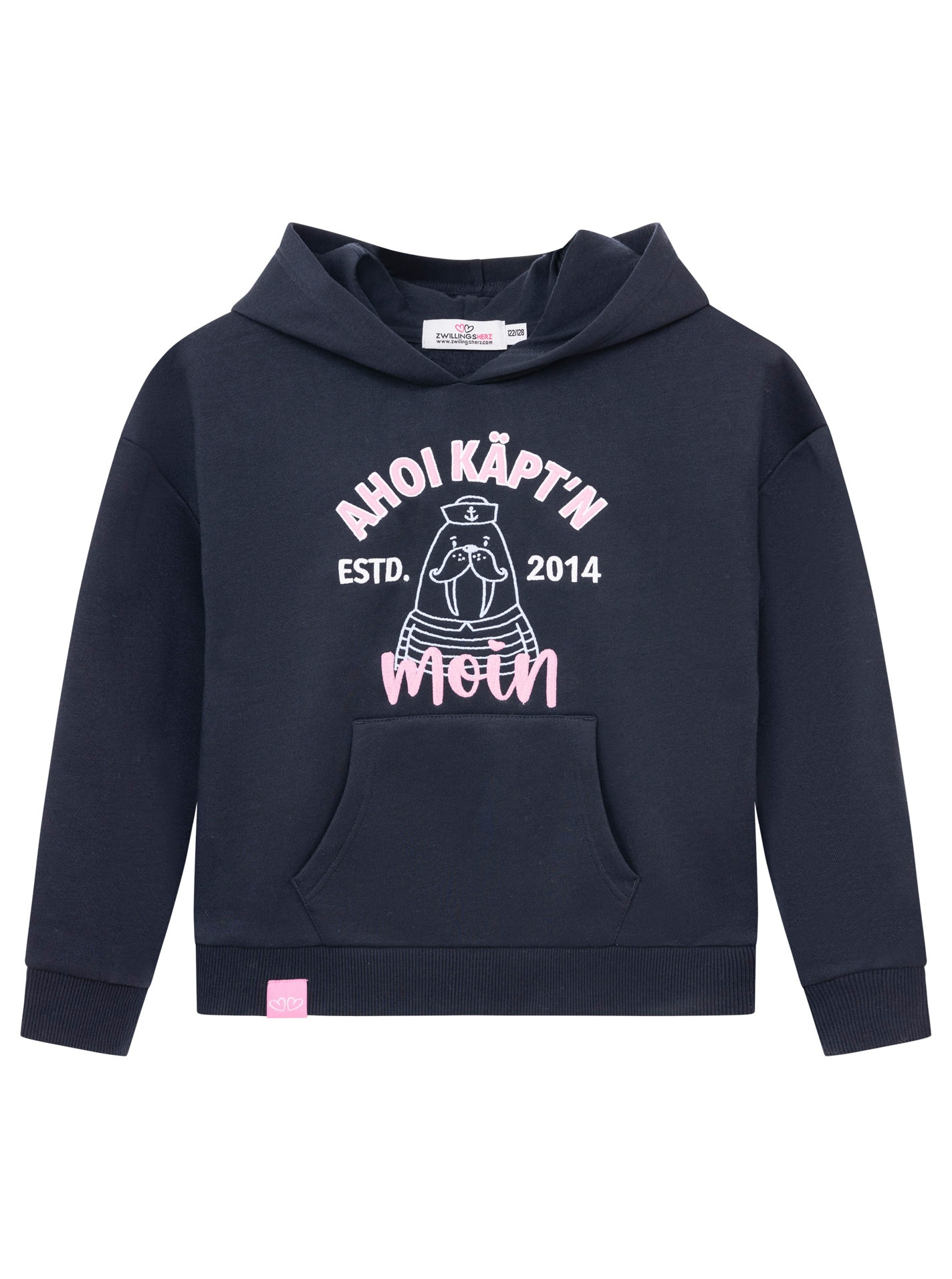 Zwillingsherz Hoodie »"Ahoi Käpt´n"«, Mini-Me,mit süssem Seehund mit Kapitänsmütze und Schriftzug