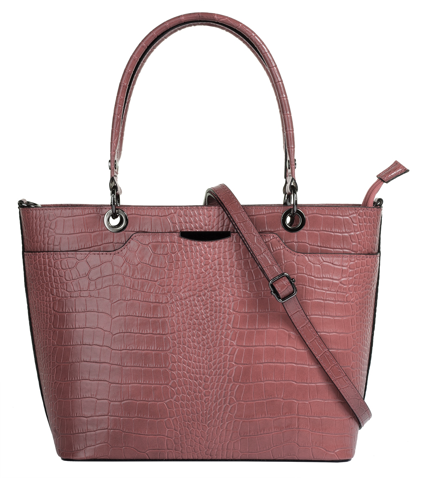 Cluty Henkeltasche, echt Leder, Made in Italy