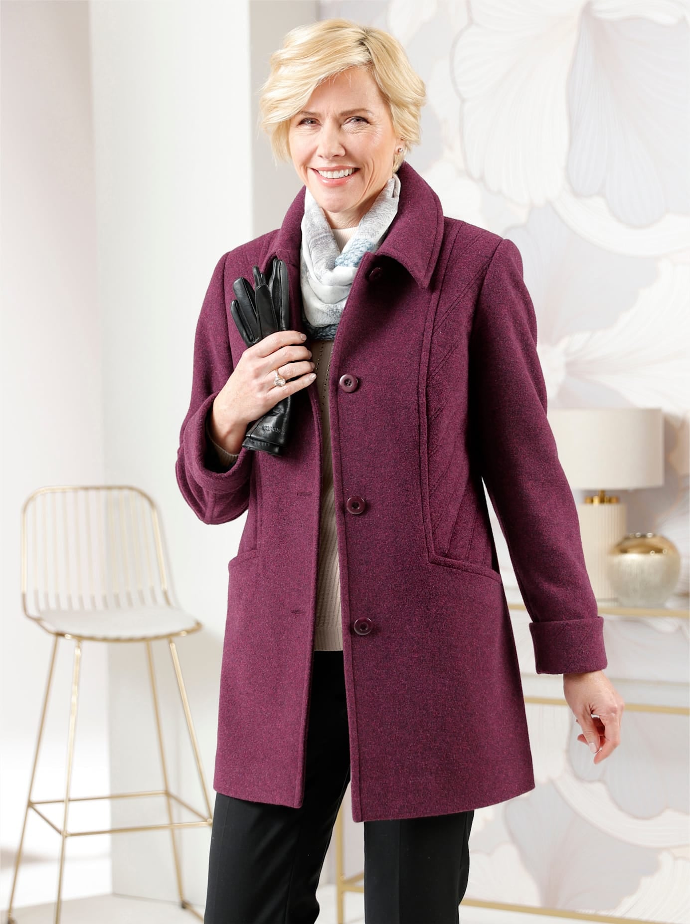 Classic Wolljacke ohne Kapuze