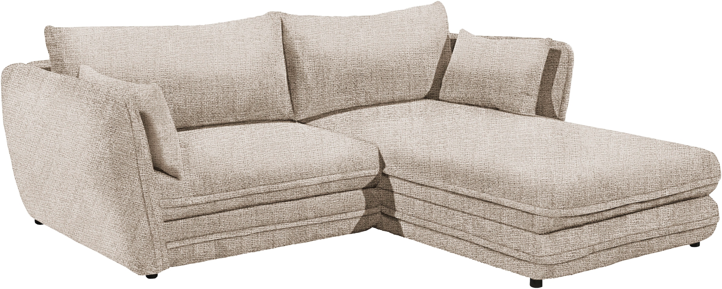ED EXCITING DESIGN Ecksofa »Stanley L-Form«, mit Bettfunktion, Bettkasten & 2 Zierkissen