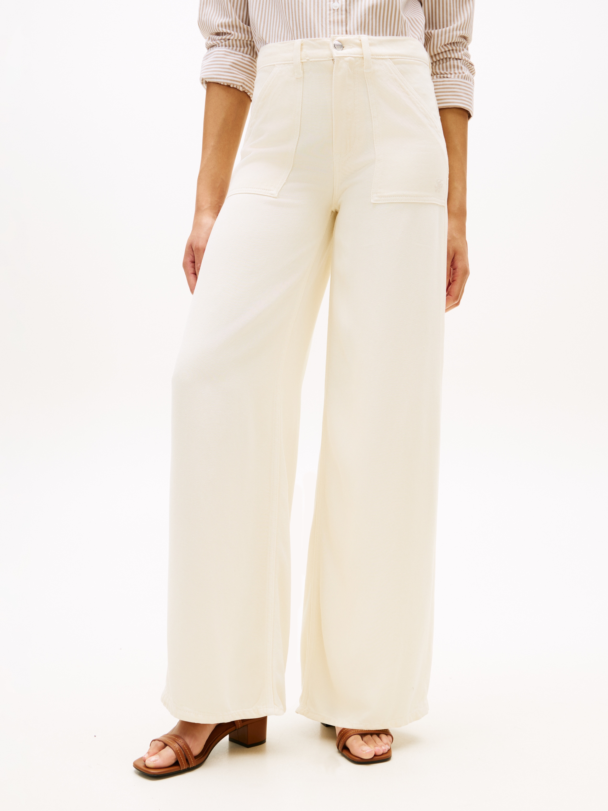 Tommy Hilfiger 5-Pocket-Jeans "DNM SOFT ECRU 70S WIDE LEG HW"