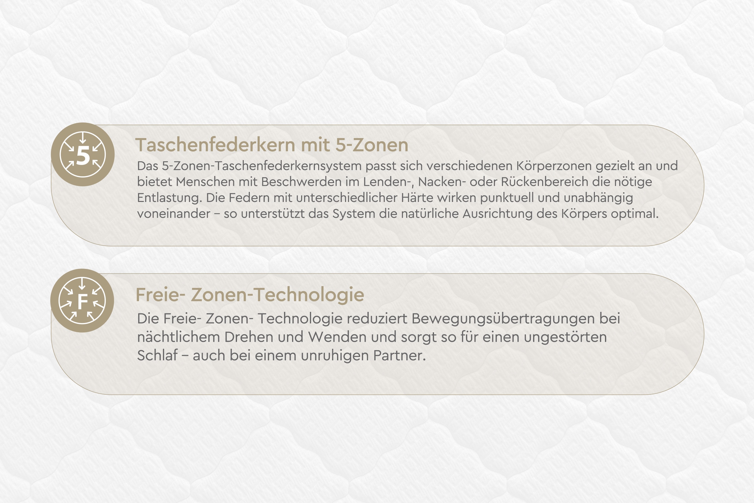 Yatas Bedding Taschenfederkernmatratze »Penta Z, Matratze 90x200, 140x200 cm & weitere Grössen«, 19 cm hoch, 403 Federn, (1 St.), 5-Zonen, H3, wendbar, ergonomisch, atmungsaktiv