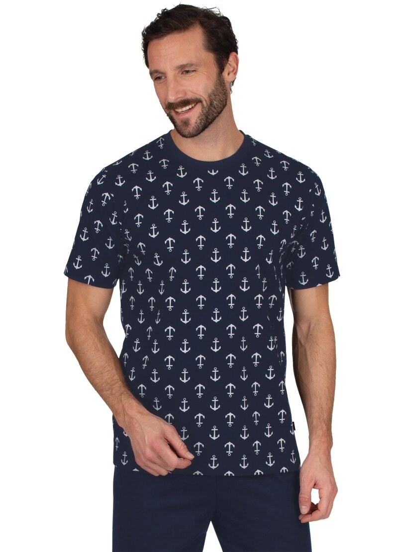 Trigema T-Shirt »TRIGEMA mit | modischem Jelmoli-Versand online T-Shirt kaufen Anker-Motiv«