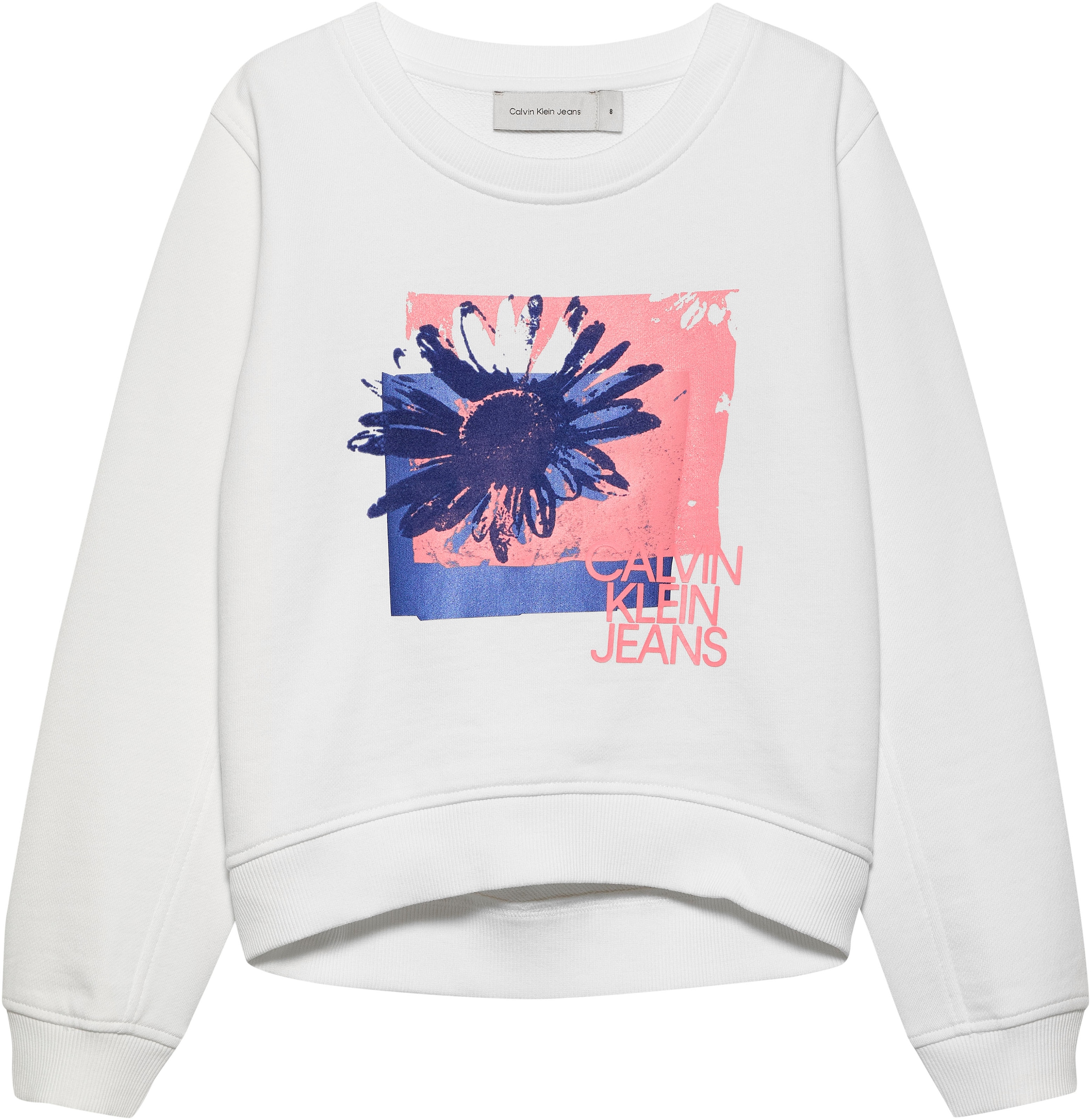 Calvin Klein Jeans Sweatshirt »Flower Graphic Cn Sweatshirt«, für Kinder bis 16 Jahre und mit Logodruck