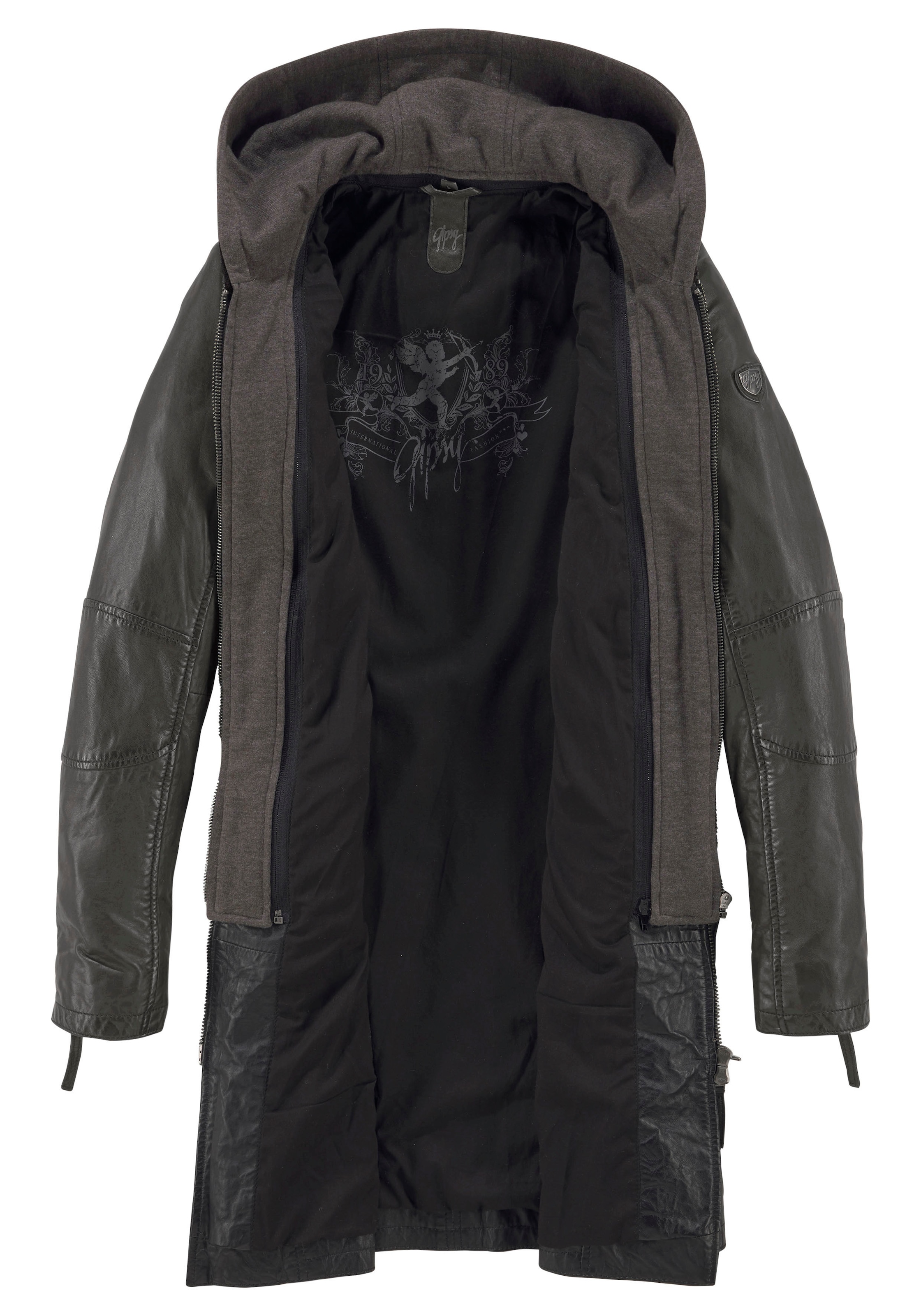 Gipsy Ledermantel »Bente«, 2-in-1-Lederjacke mit abnehmbarem Kapuzen-Inlay  aus Jerseyqualität online shoppen bei Jelmoli-Versand Schweiz