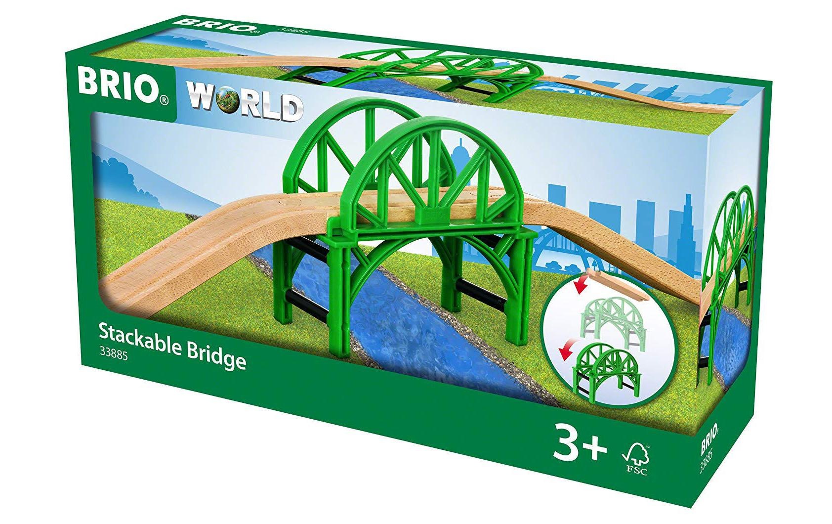 BRIO® Spielzeugeisenbahn-Brücke »BRIO® WORLD Stapelbrücke mit Rampen«