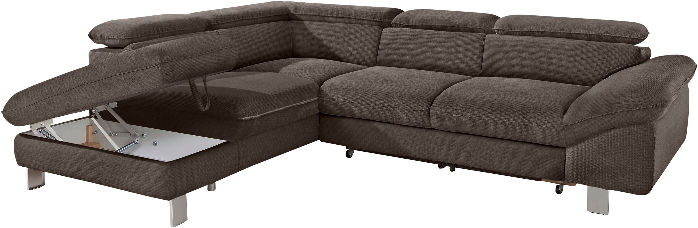 COTTA Ecksofa »Driver L-Form«, mit Kopfteilverstellung, wahlweise mit Bettfunktion & Bettkasten