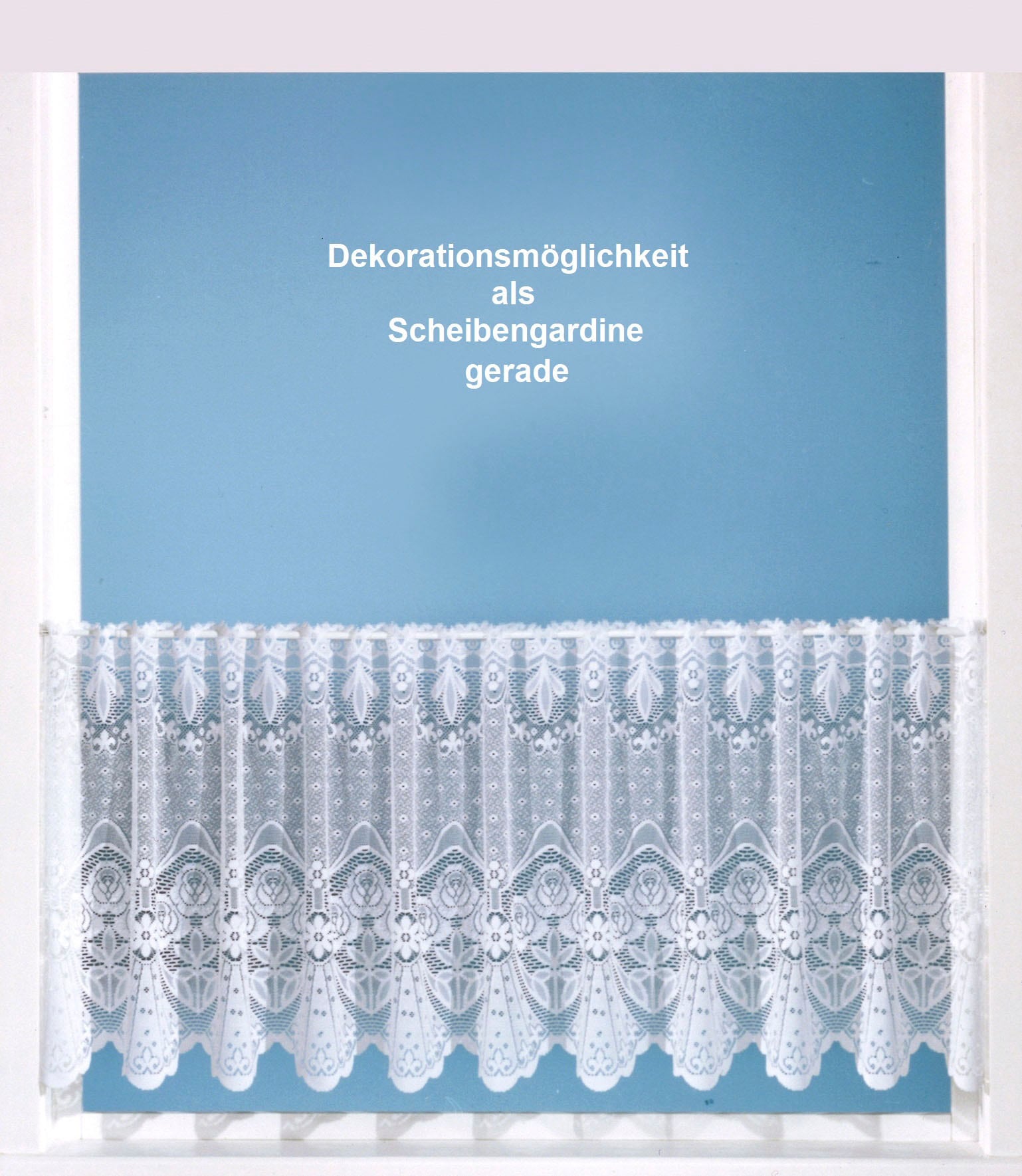 Weckbrodt Scheibengardine »Naila«, (1 St.), Bistro, Muschelbogen, Schwalbenschwanz, HxB 52x195cm, Gardine, Store