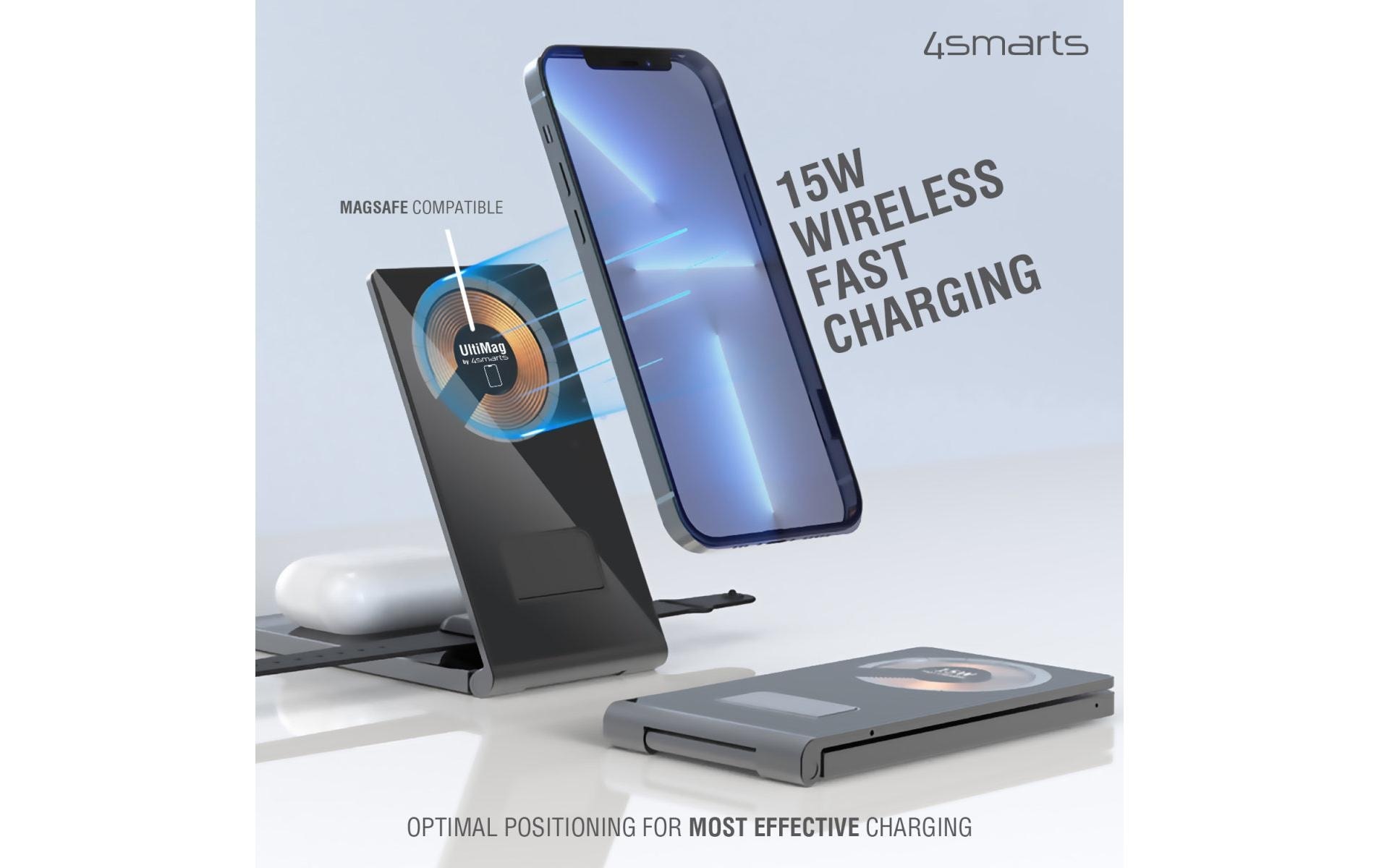 4smarts Wireless Charger »UltiMag TrioFold 15W«