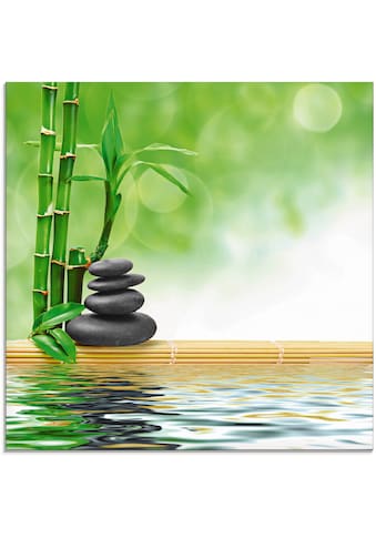 Glasbild »Spa Konzept Zen Basaltsteine«, Zen, (1 St.)