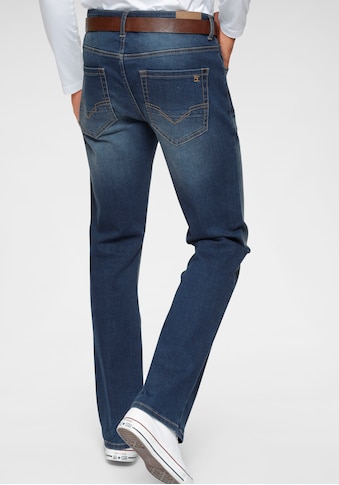 Bootcut-Jeans »BOOTH«, (Set, mit abnehmbarem Gürtel)