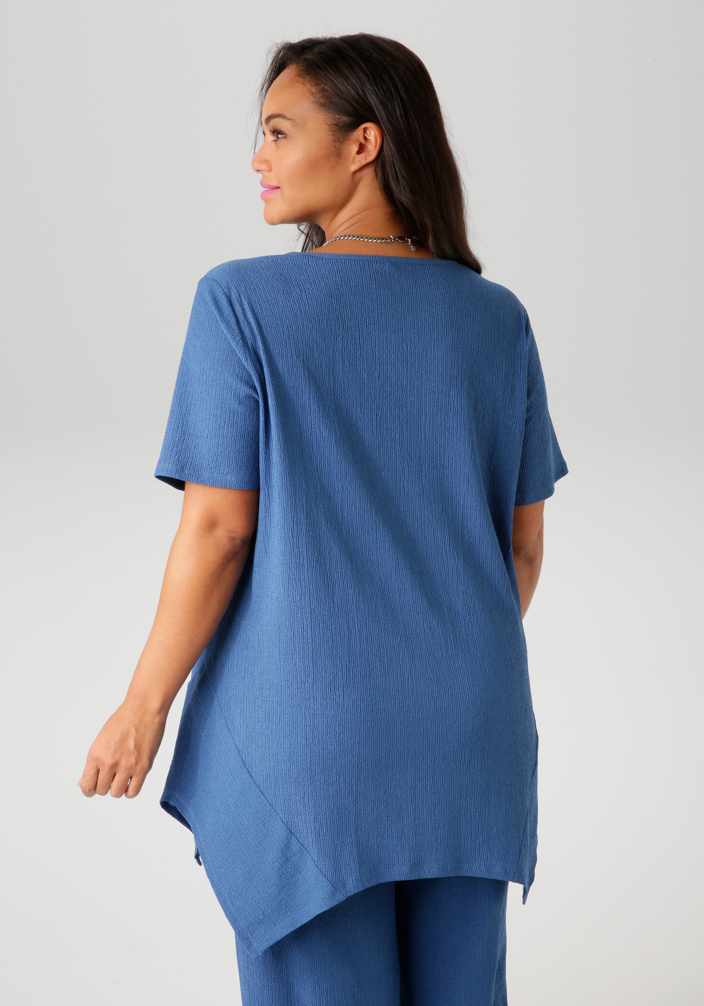Aniston PLUS Blusenshirt, mit dezenter Streifenlook Struktur