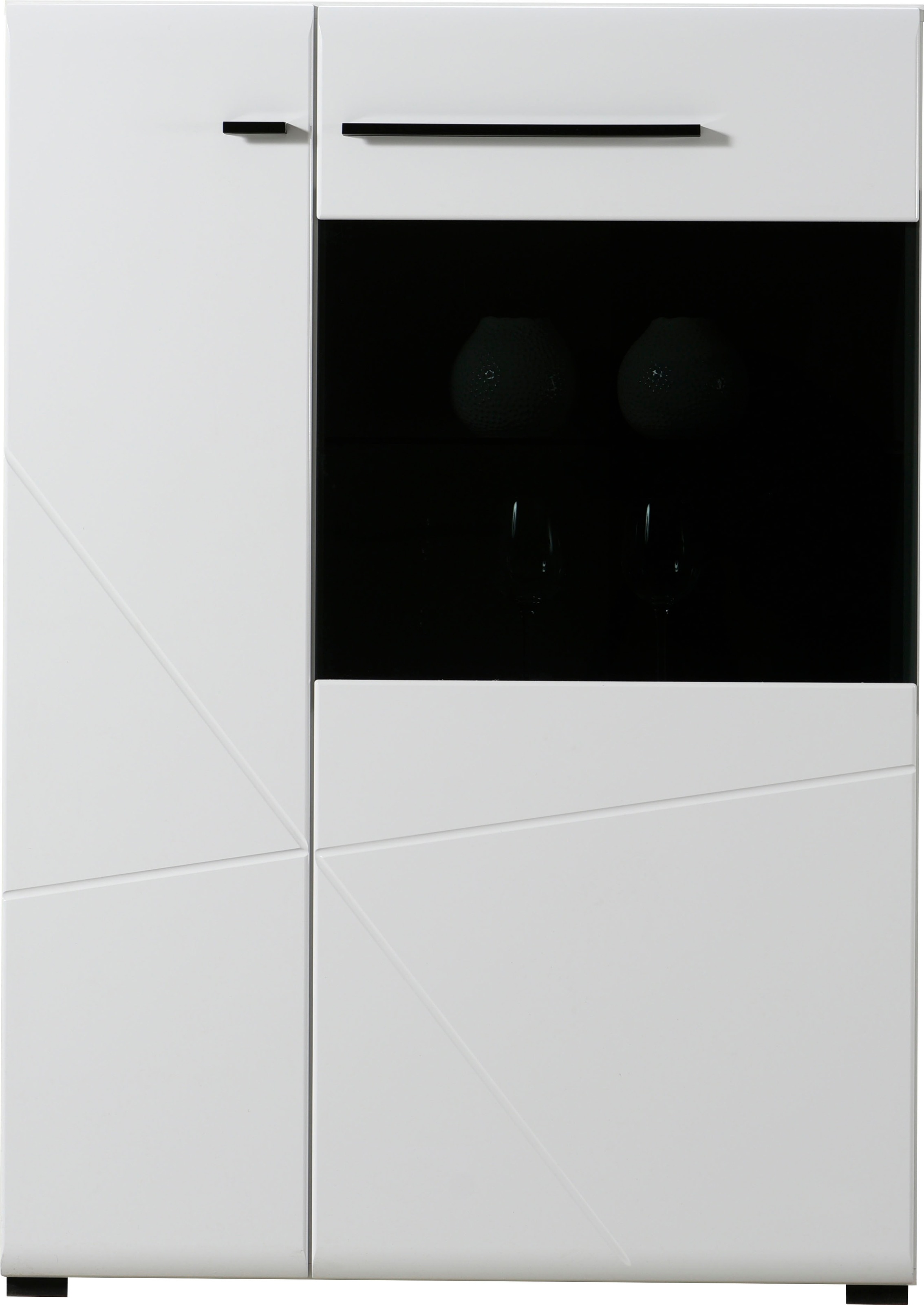 Home affaire Highboard "Trentino" Vitrine, Soft-Close-Funktion, Hochglanzfronten, Breite 87 cm