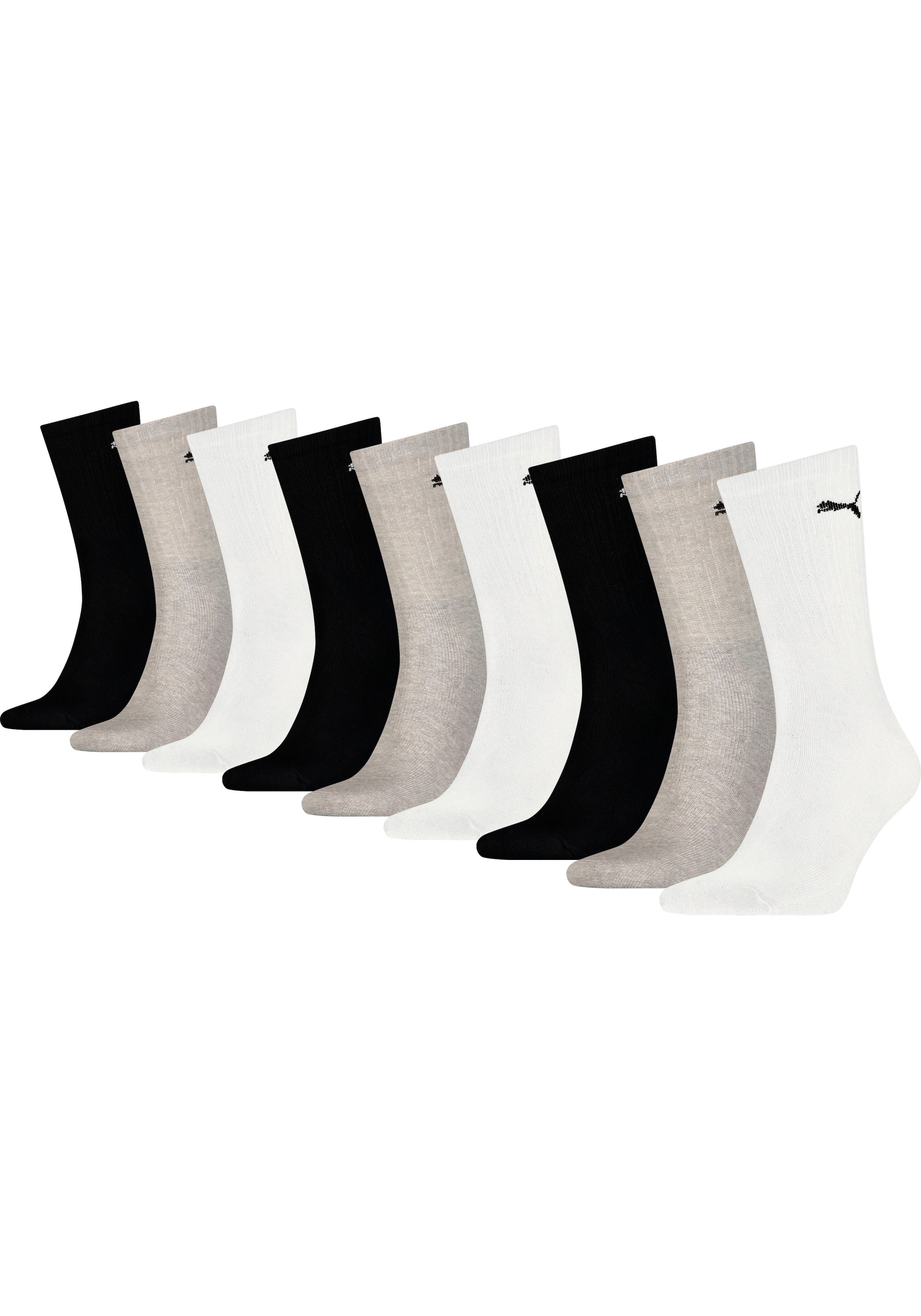 PUMA Sportsocken, (9 Paar), Tennissocken, atmungsaktiv, feuchtigkeitsregulierend