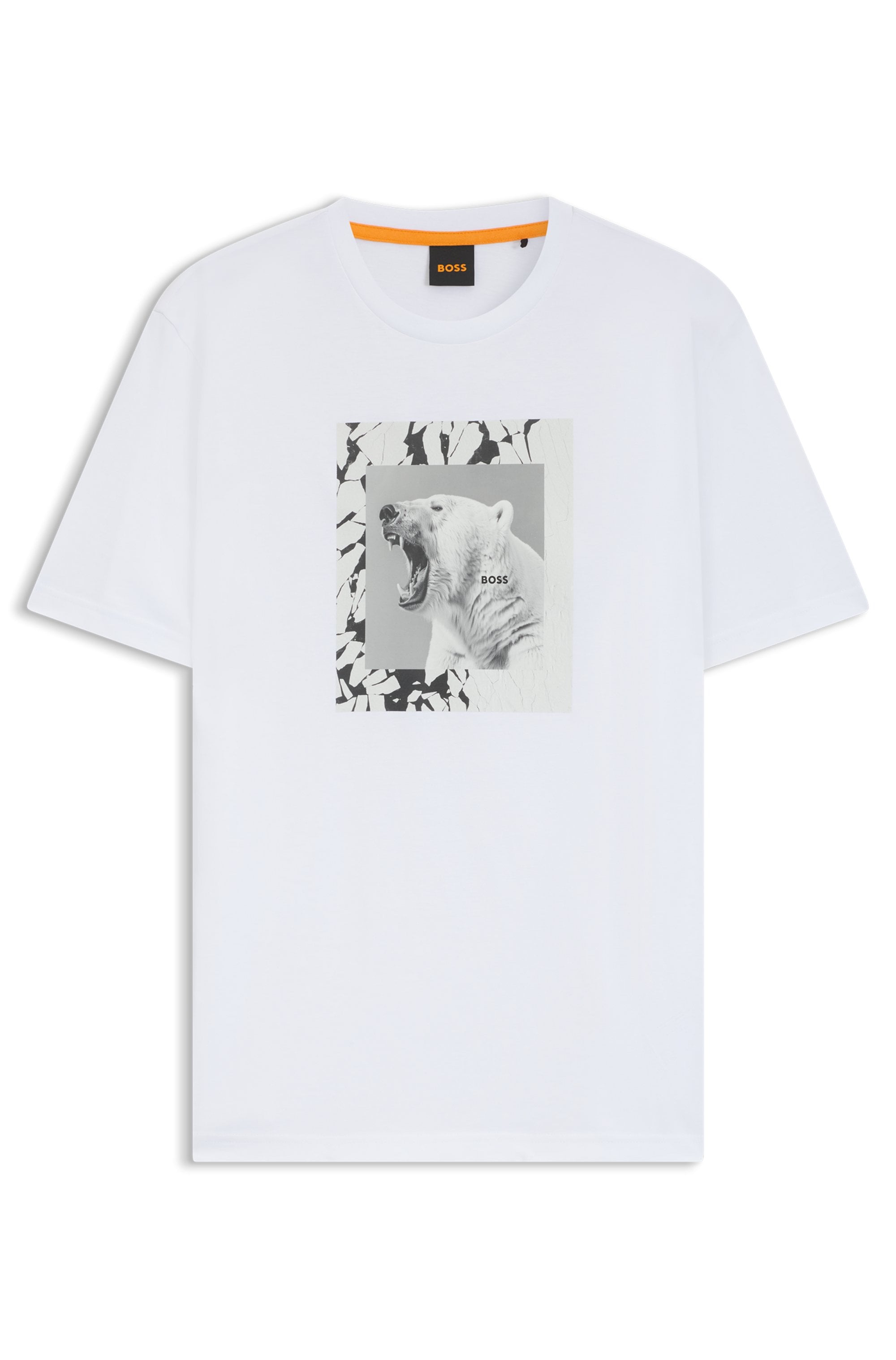 BOSS ORANGE T-Shirt »Te lupo«, runder Ausschnitt, regular fit, Fotodruck