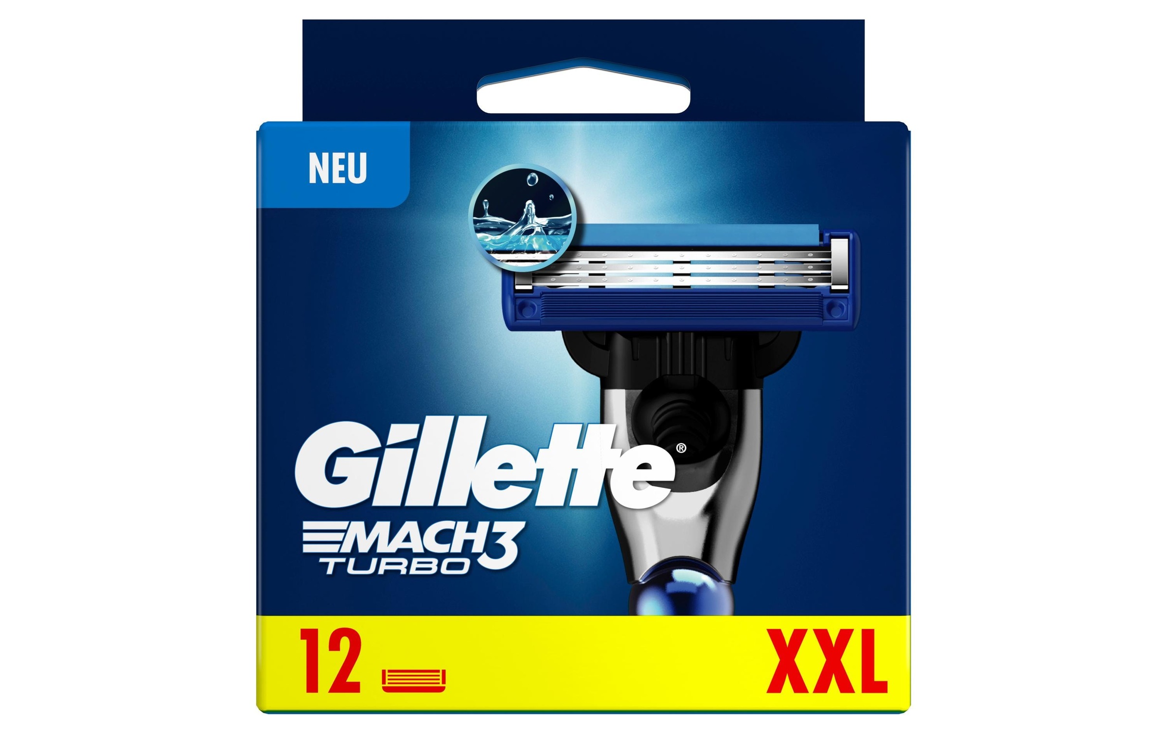 Gillette Rasierklingen »Mach3 Turbo 12 Stück«, (12 tlg.)