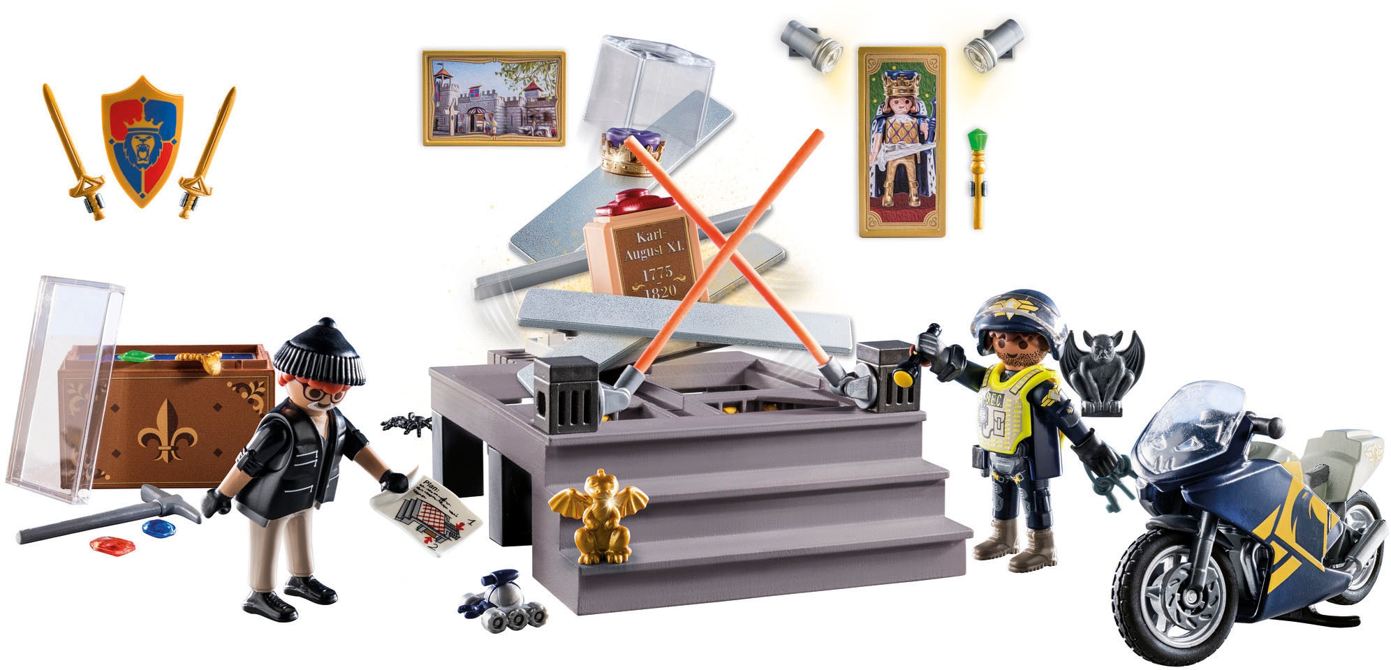 Playmobil® Spielzeug-Adventskalender »Spielbausteine, Polizei Museumsdiebstahl (71347)«, ab 4 Jahren, City Action