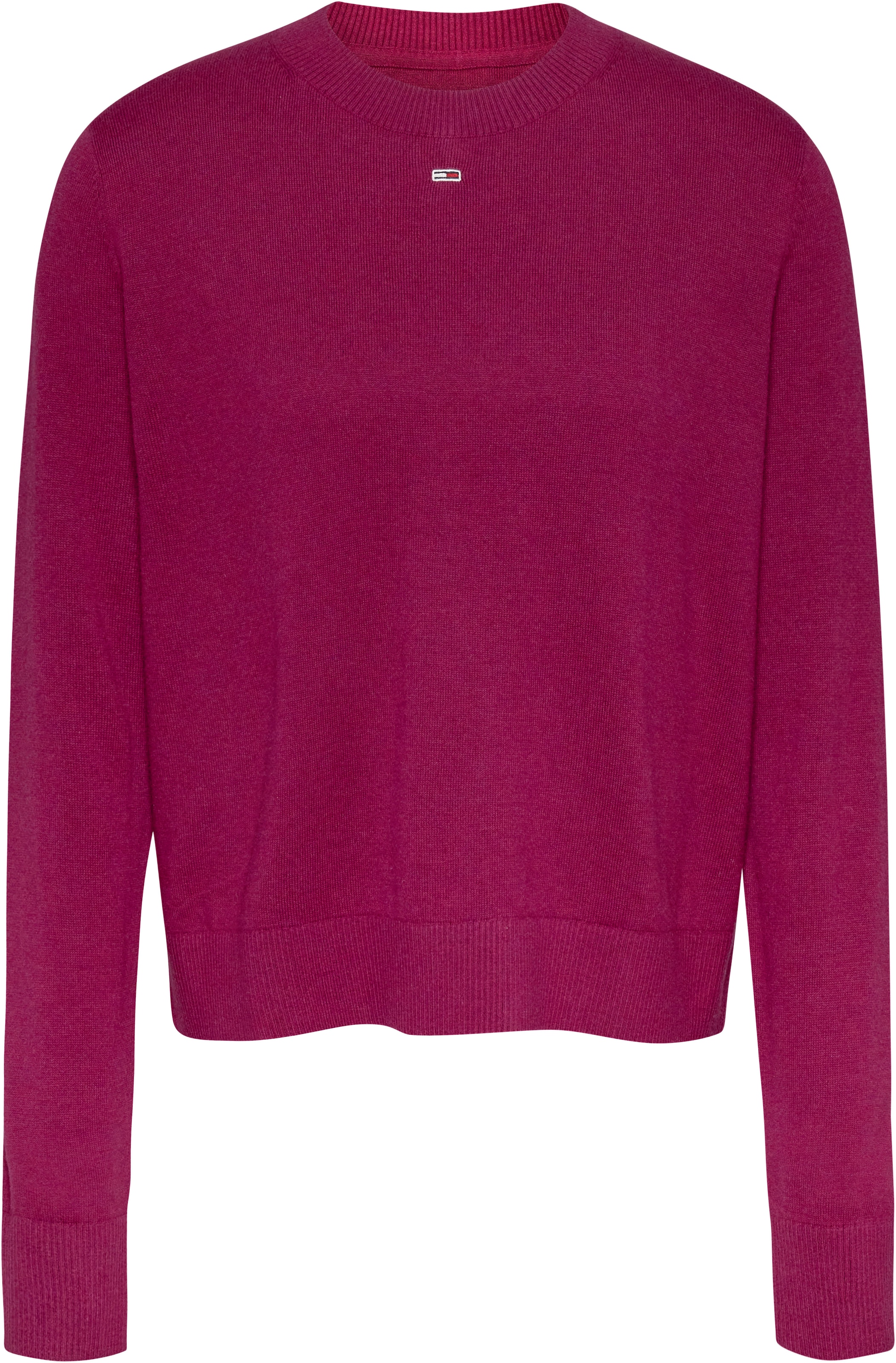Tommy Jeans Strickpullover »TJW ESSENTIAL CREW NECK SWEATER«, mit Logostickerei