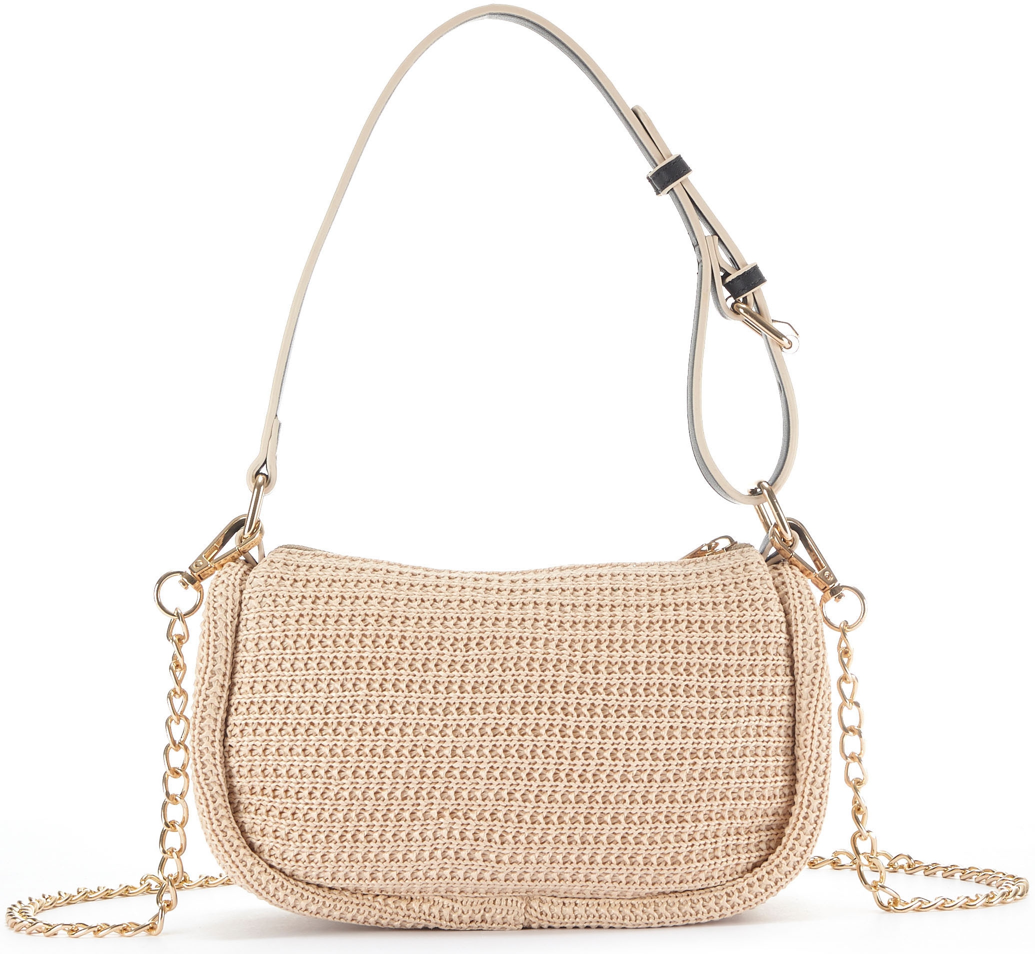 Vivance Umhängetasche »Minibag, Schultertasche«, Handtasche, Henkeltasche, Sommertasche, Bast-Optik VEGAN