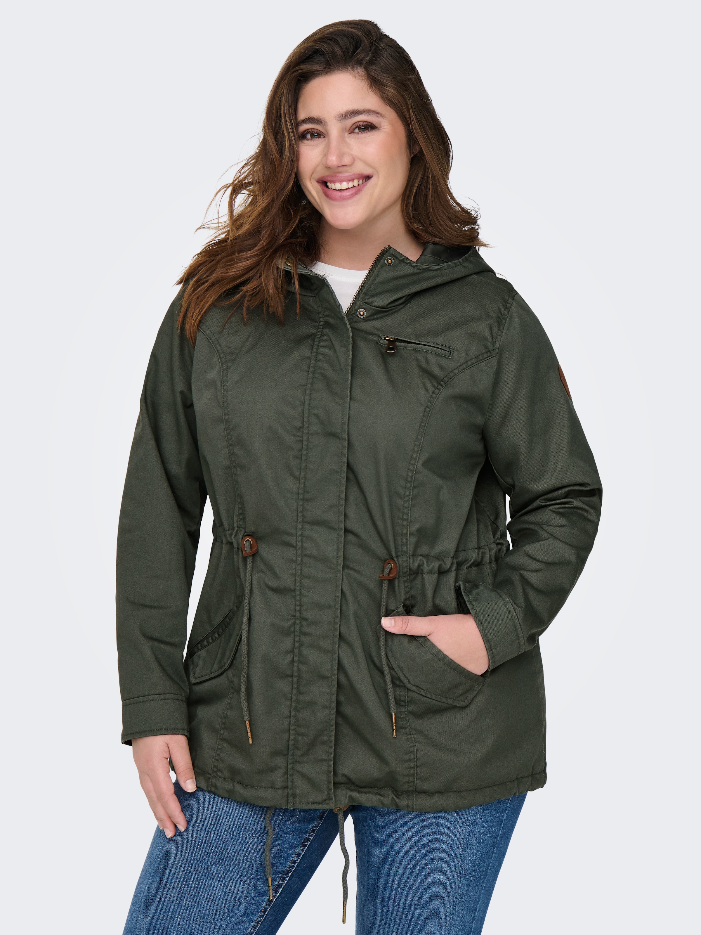 ONLY CARMAKOMA Parka »CARLORCA SPRING CANVAS PARKA OTW NOOS« mit Kapuze