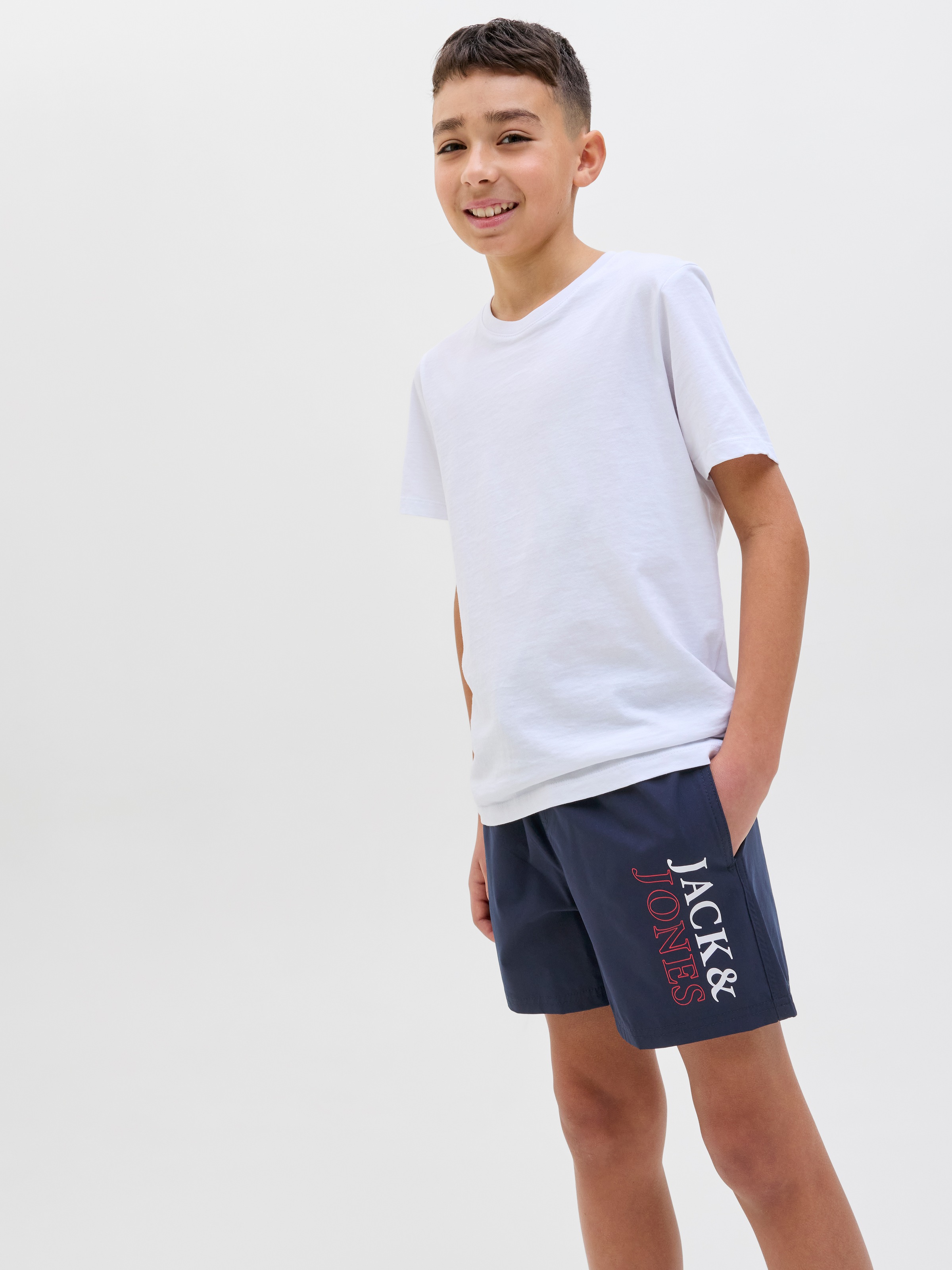 Jack & Jones Junior Badeshorts »JPSTMAUI JJSWIM DOUBLE LOGO AKM SN JNR«
