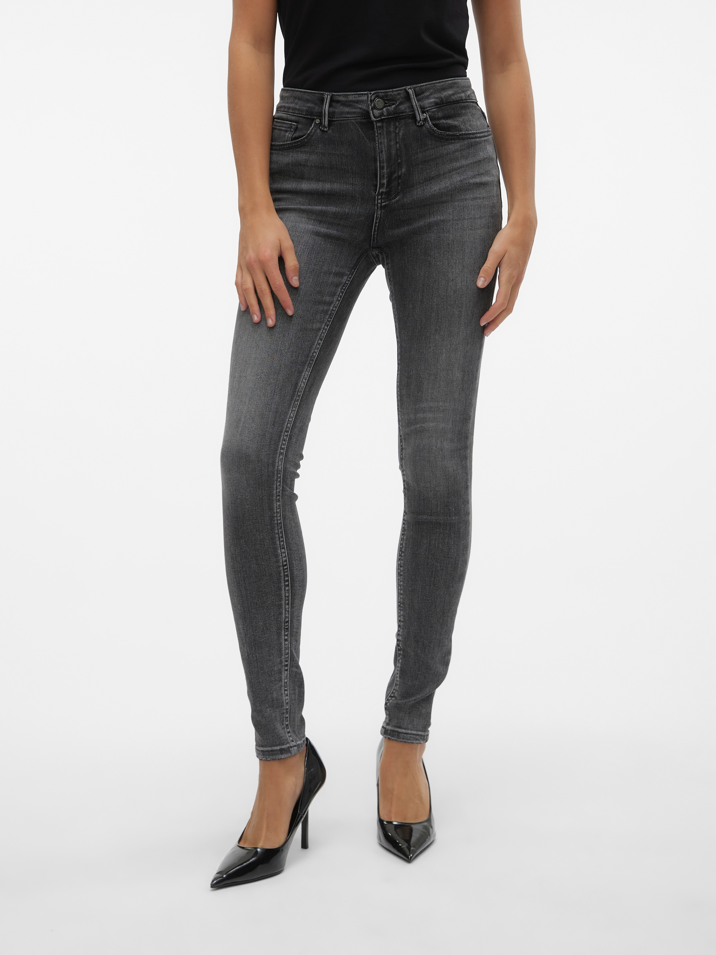 Vero Moda Skinny-fit-Jeans »VMFLASH MR SKINNY JEANS LI213 NOOS« Baumwollmischung mit Stretch, regular waist, skinny fit
