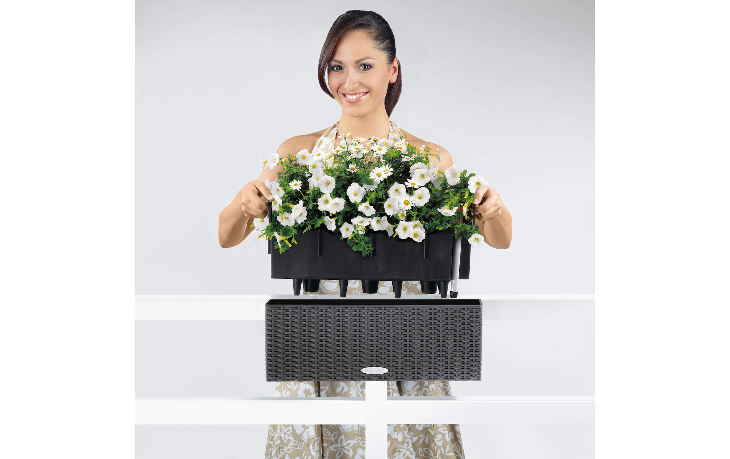 Blumentopf »Lechuza Balconera Cottage 50 Anthrazit«