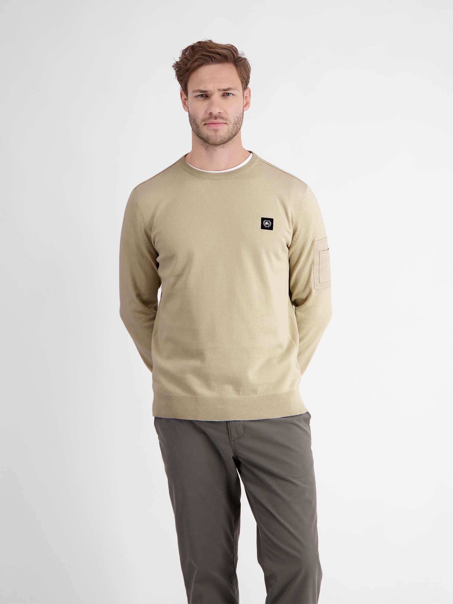 LERROS Strickpullover »LERROS Rundhals Strickpullover«