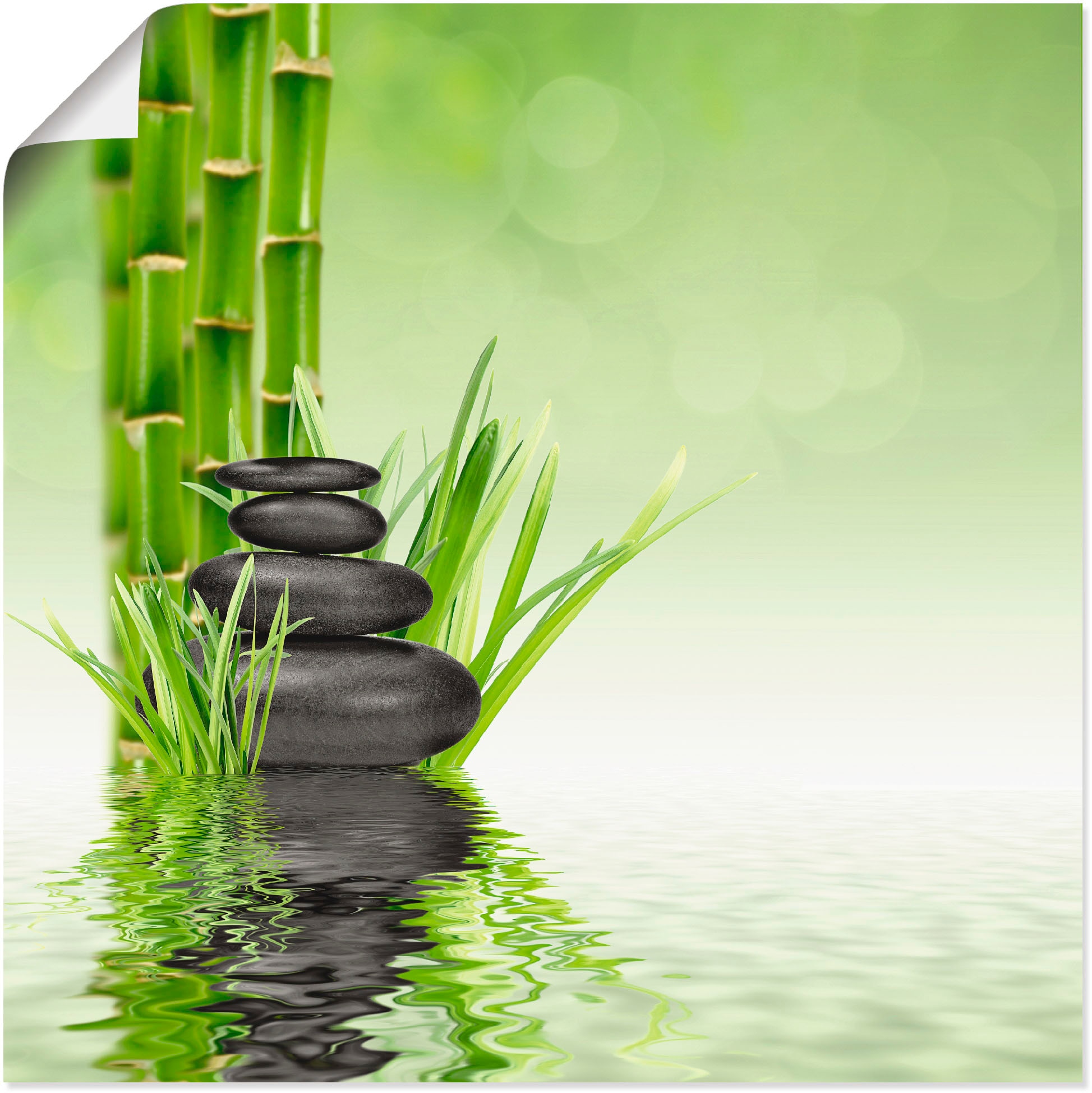Artland Wandbild "Spa Steine" Spa 1 Stk. tlg. als Alubild, Leinwandbild, Poster in verschied. Grössen