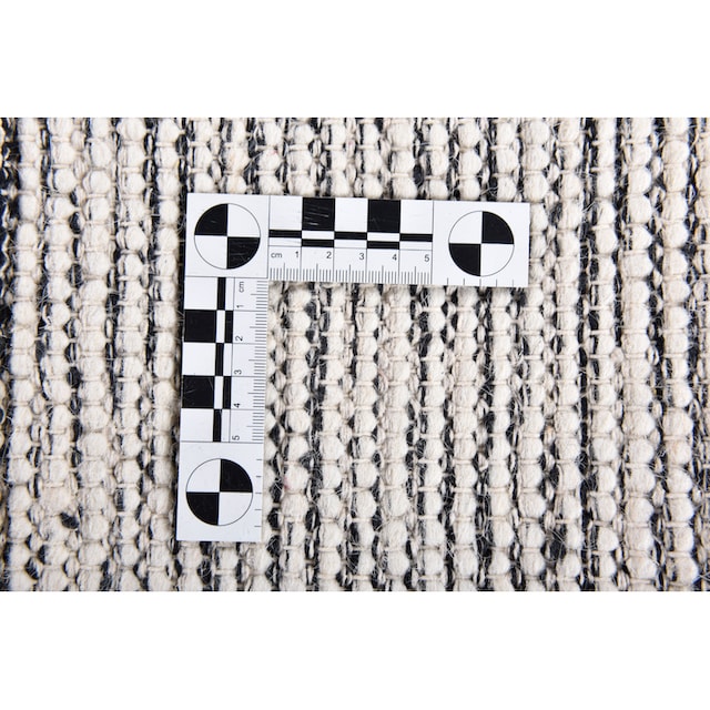 ❤ THEKO Wollteppich »Visby - 702«, rechteckig, Handweb Teppich, reine  Wolle, handgewebt, Rauten Design, mit Fransen kaufen im Jelmoli-Online Shop