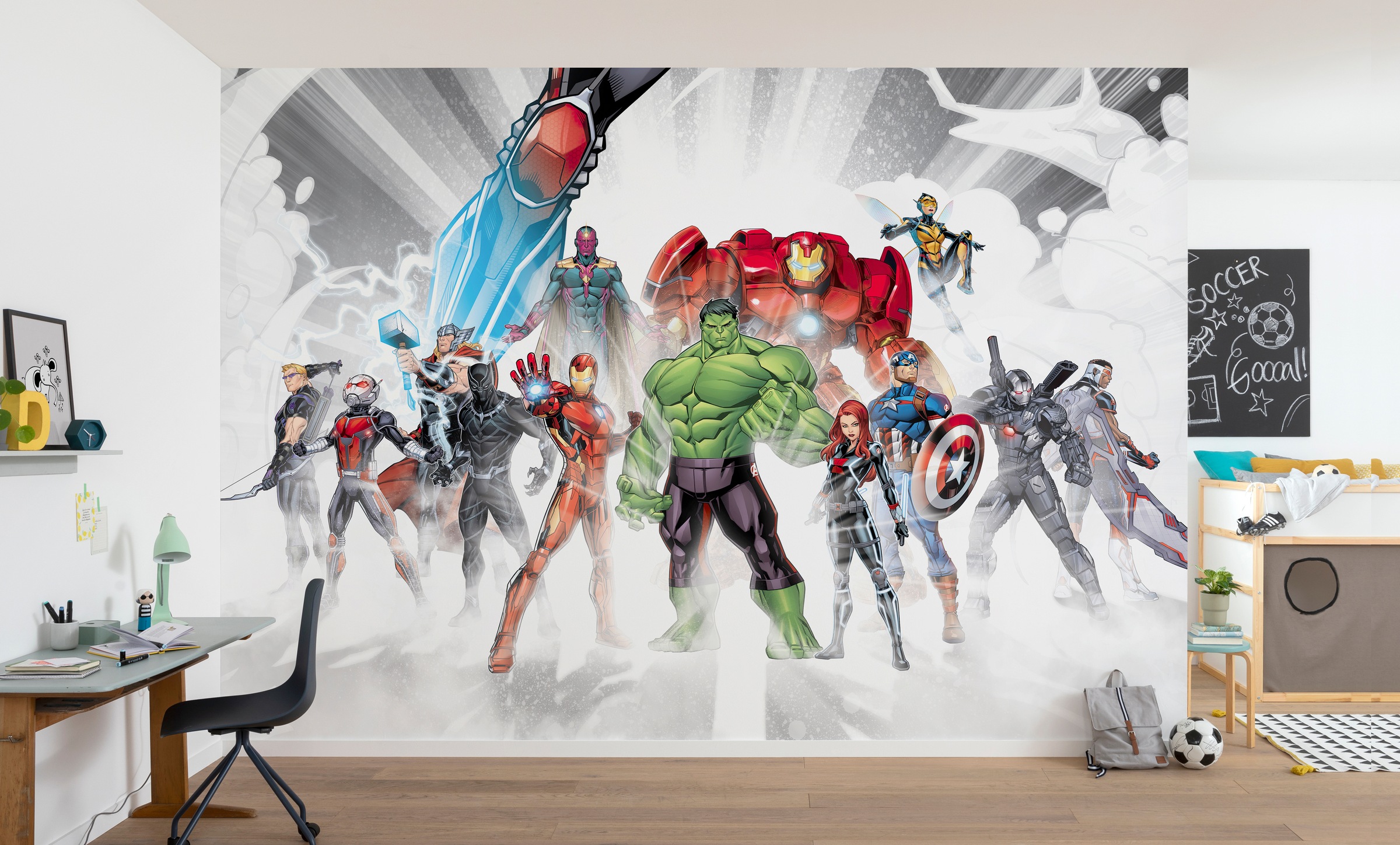 Komar Fototapete »Avengers Unite - Grösse 368 x 254 cm«, bedruckt, Kinderzimmer