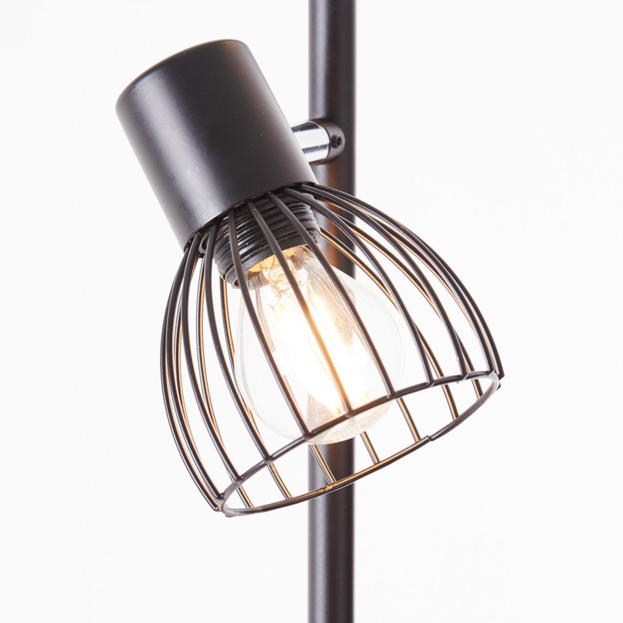 Brilliant Stehlampe »Blacky«, 3 flammig-flammig, 162 cm Höhe, 3 x E14, schwenkbar, Metall, schwarz matt