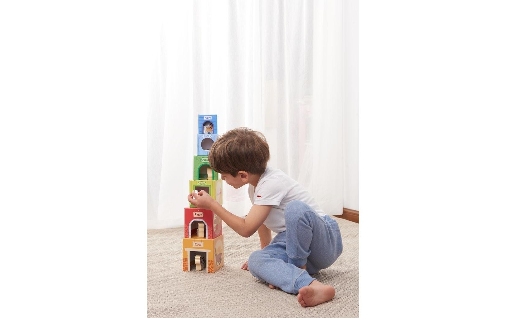nicht definiert Stapelspielzeug »Spielba Holzspielwaren mit Holztieren«