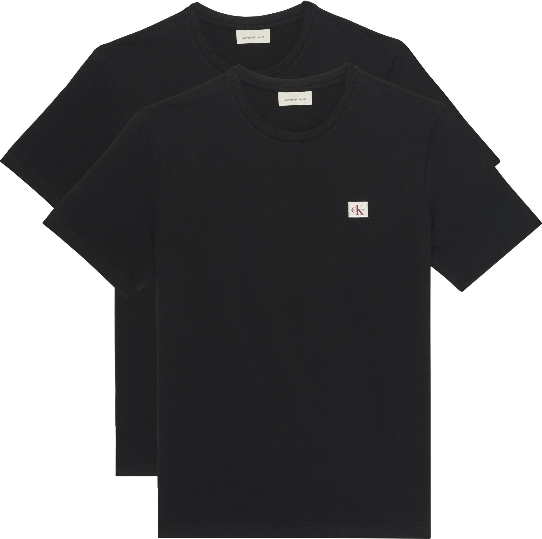Calvin Klein Jeans T-Shirt "SS BADGE TEE 2 PACK" Packung, 2er-Pack, 2 Stk. Mit Rundhalsausschnitt