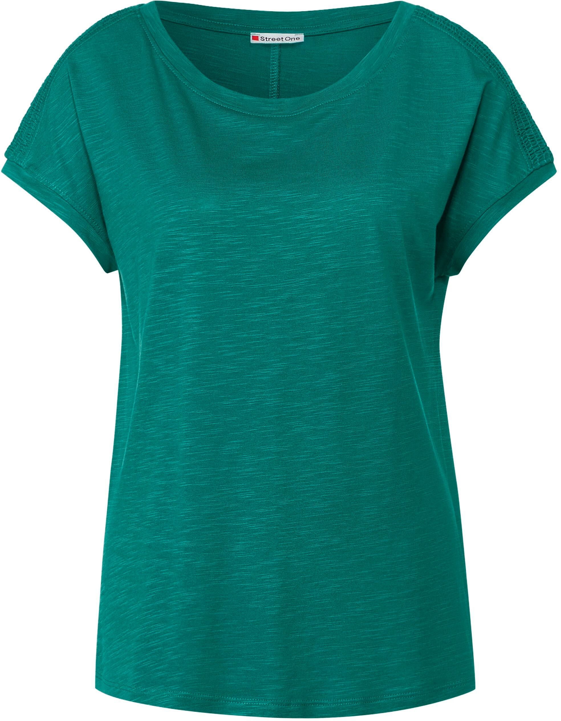 kaufen modischen mit bei Jelmoli-Versand auf Raffungen online T-Shirt, ONE und STREET Schultern Ziernähten Schweiz den