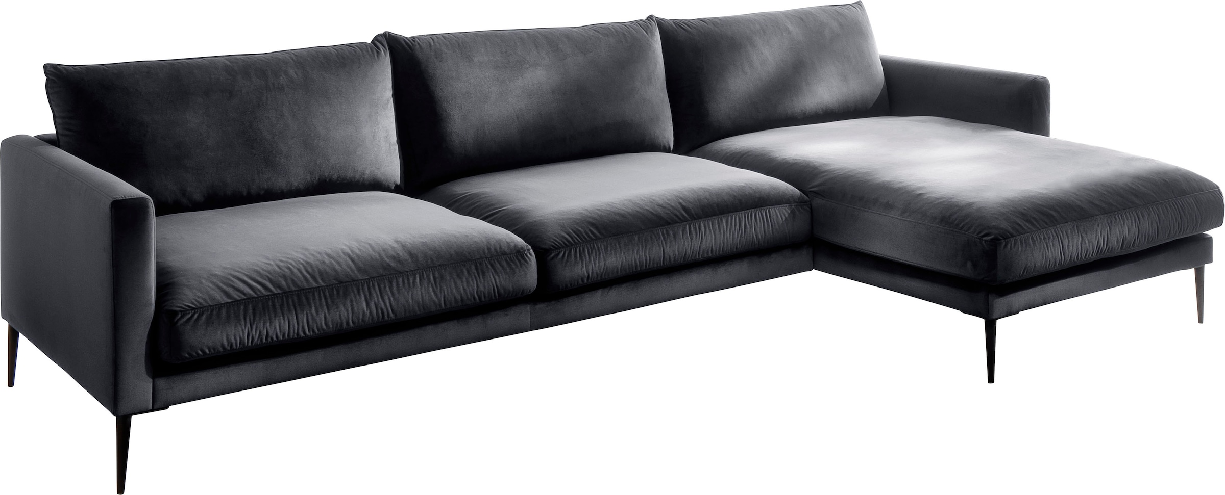 Trends by HG Polsterecke »Svea L-Form«, Recamiere rechts oder links, mit Metallfuss, frei im Raum stellbar