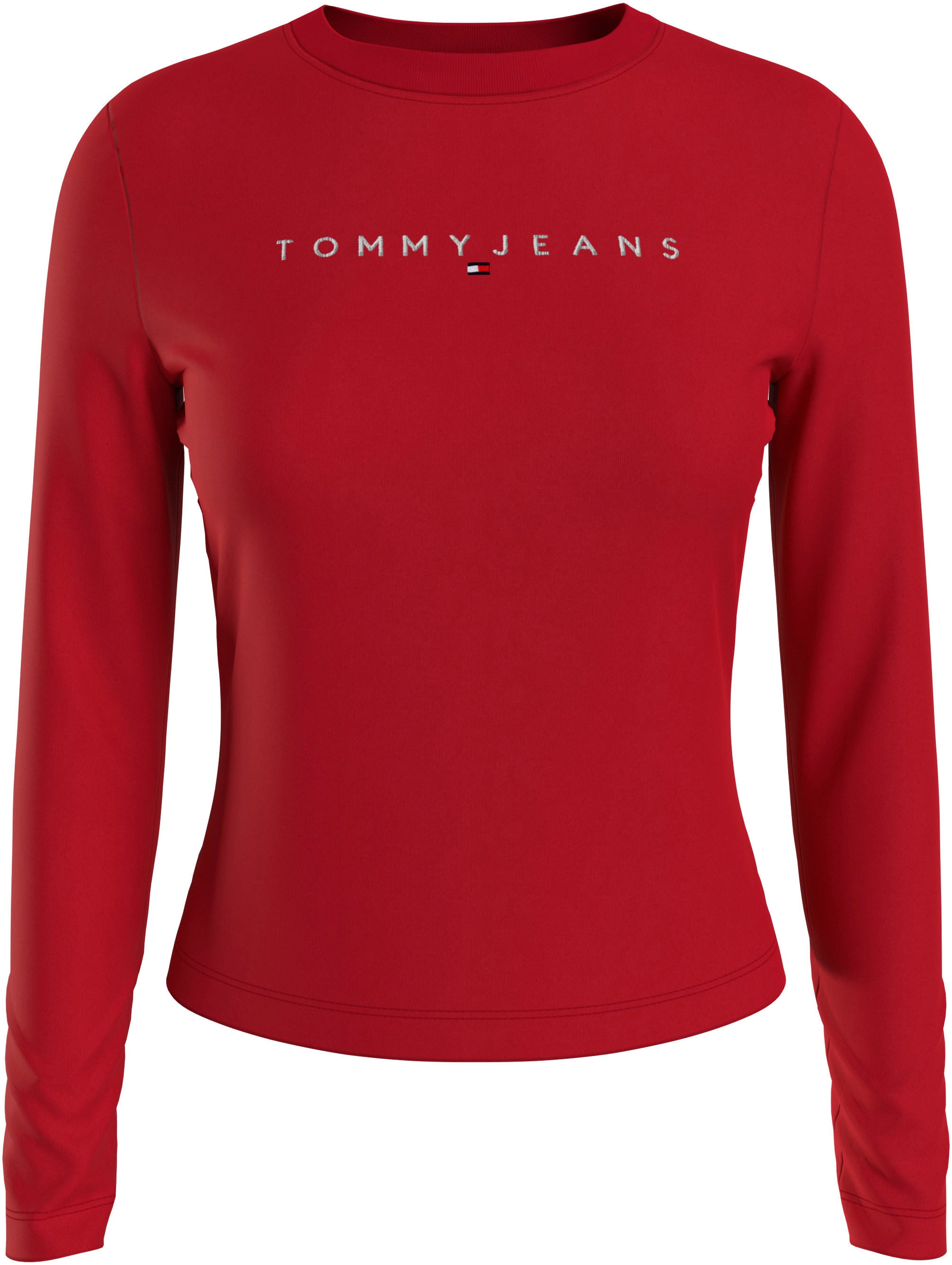 Tommy Linear Shirt Langarmshirt bei Longsleeve«, »Slim online Jeans Schweiz Jelmoli-Versand shoppen Logostickerei mit