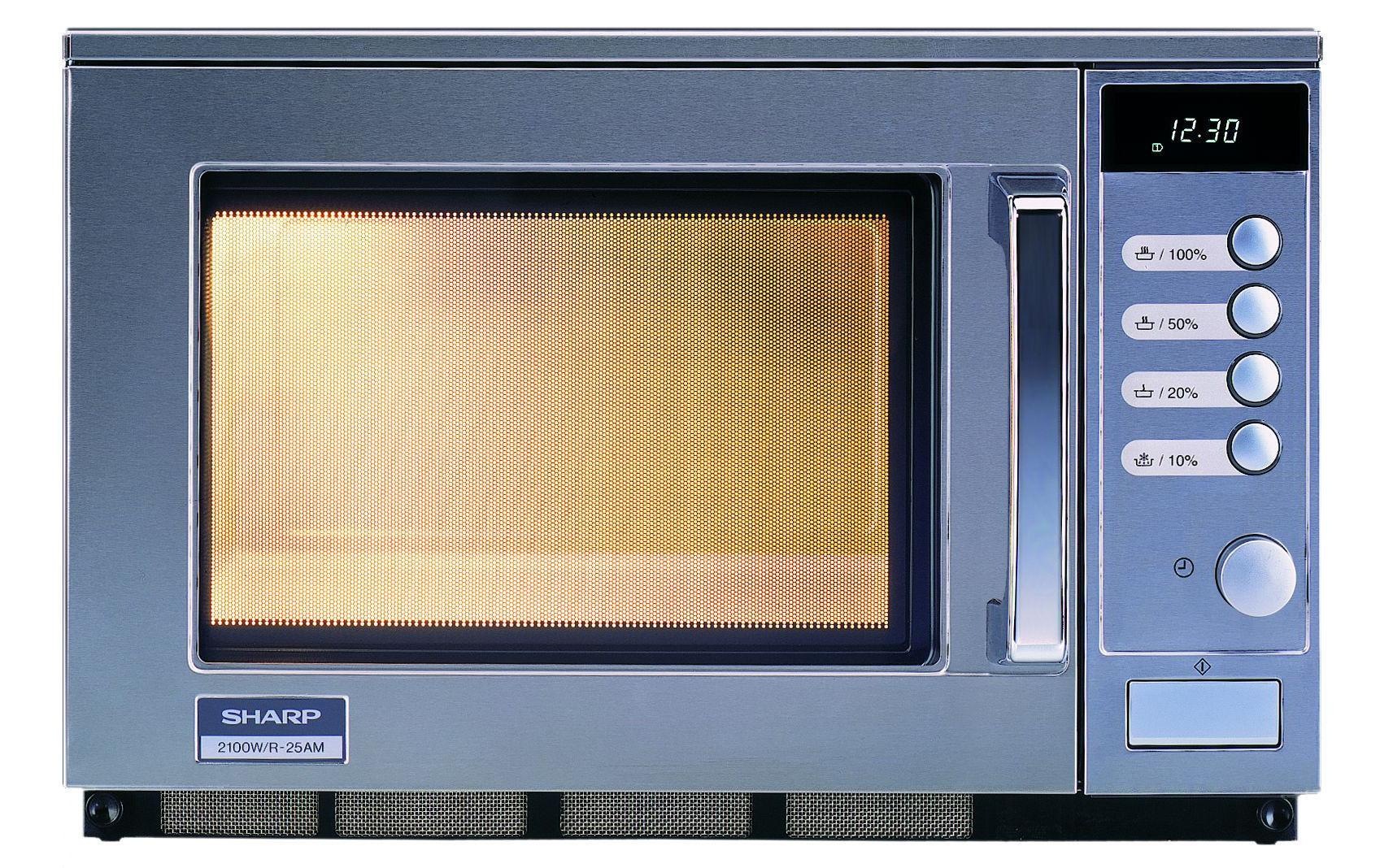 Sharp Mikrowelle »R25AM Silberfarben«, 2100 W